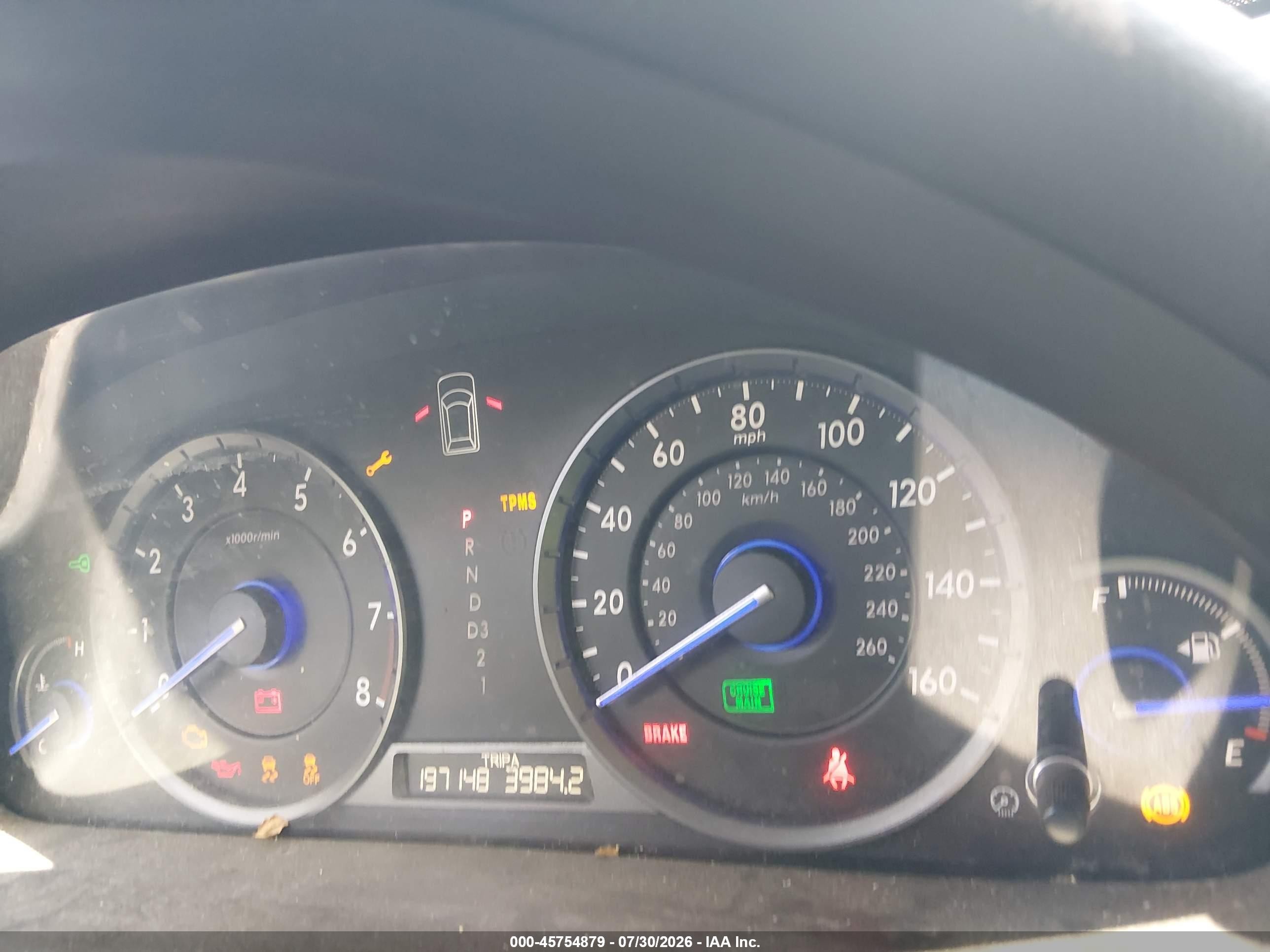 2012 Honda Crosstour 2.4 Ex-l Light Blue vin: 5J6TF3H55CL002952
