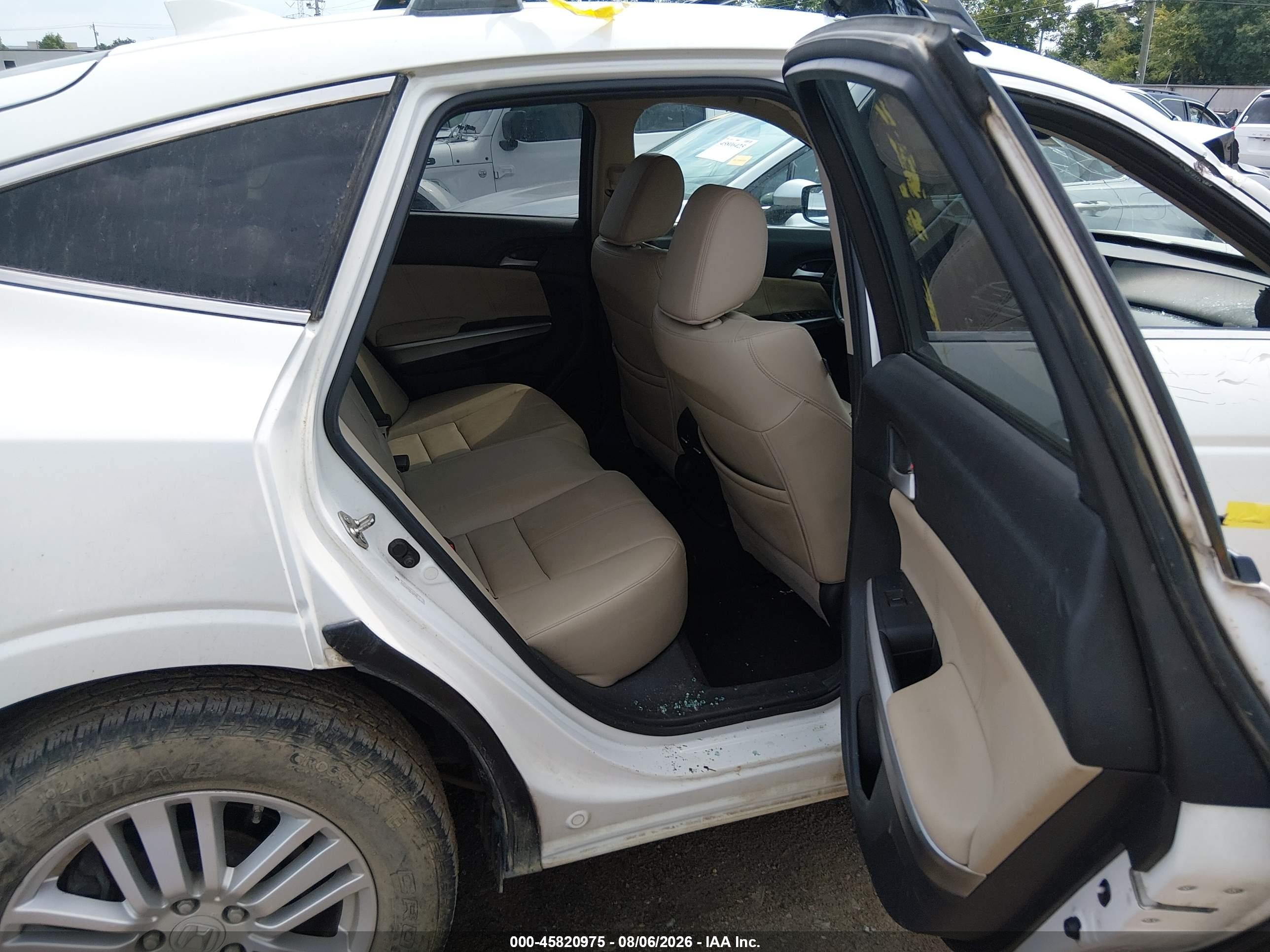 2013 Honda Crosstour Ex-l White vin: 5J6TF3H55DL004265