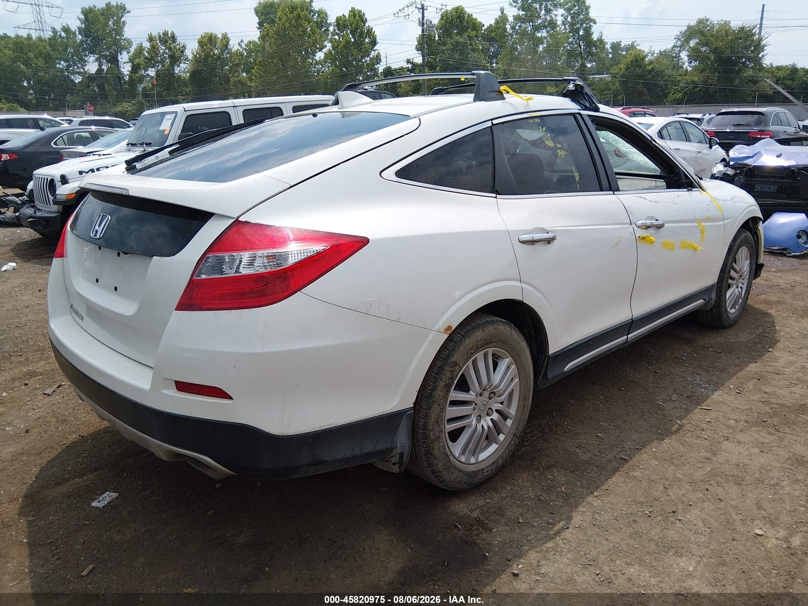 2013 Honda Crosstour Ex-l White vin: 5J6TF3H55DL004265