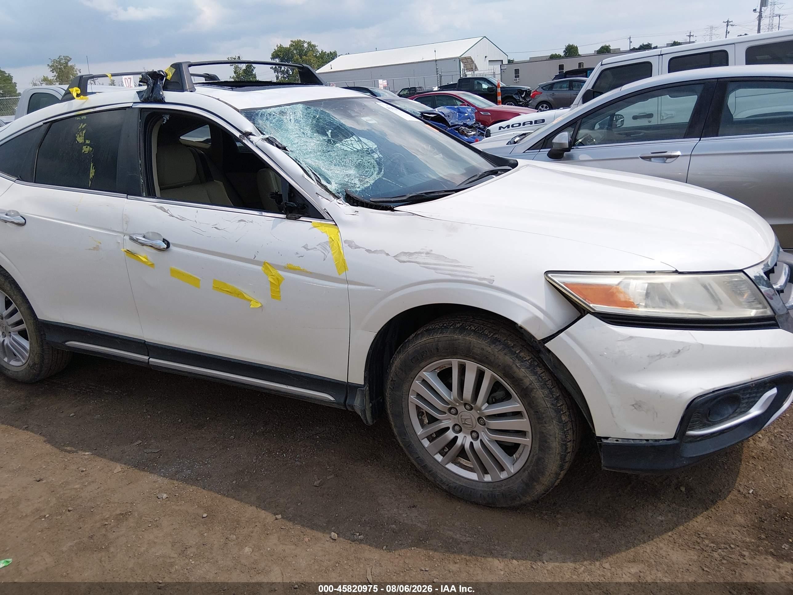 2013 Honda Crosstour Ex-l White vin: 5J6TF3H55DL004265