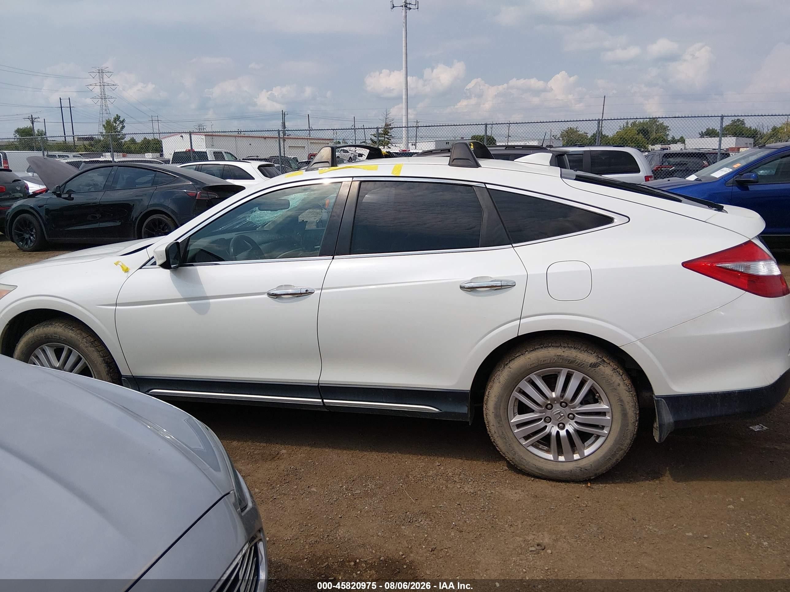 2013 Honda Crosstour Ex-l White vin: 5J6TF3H55DL004265