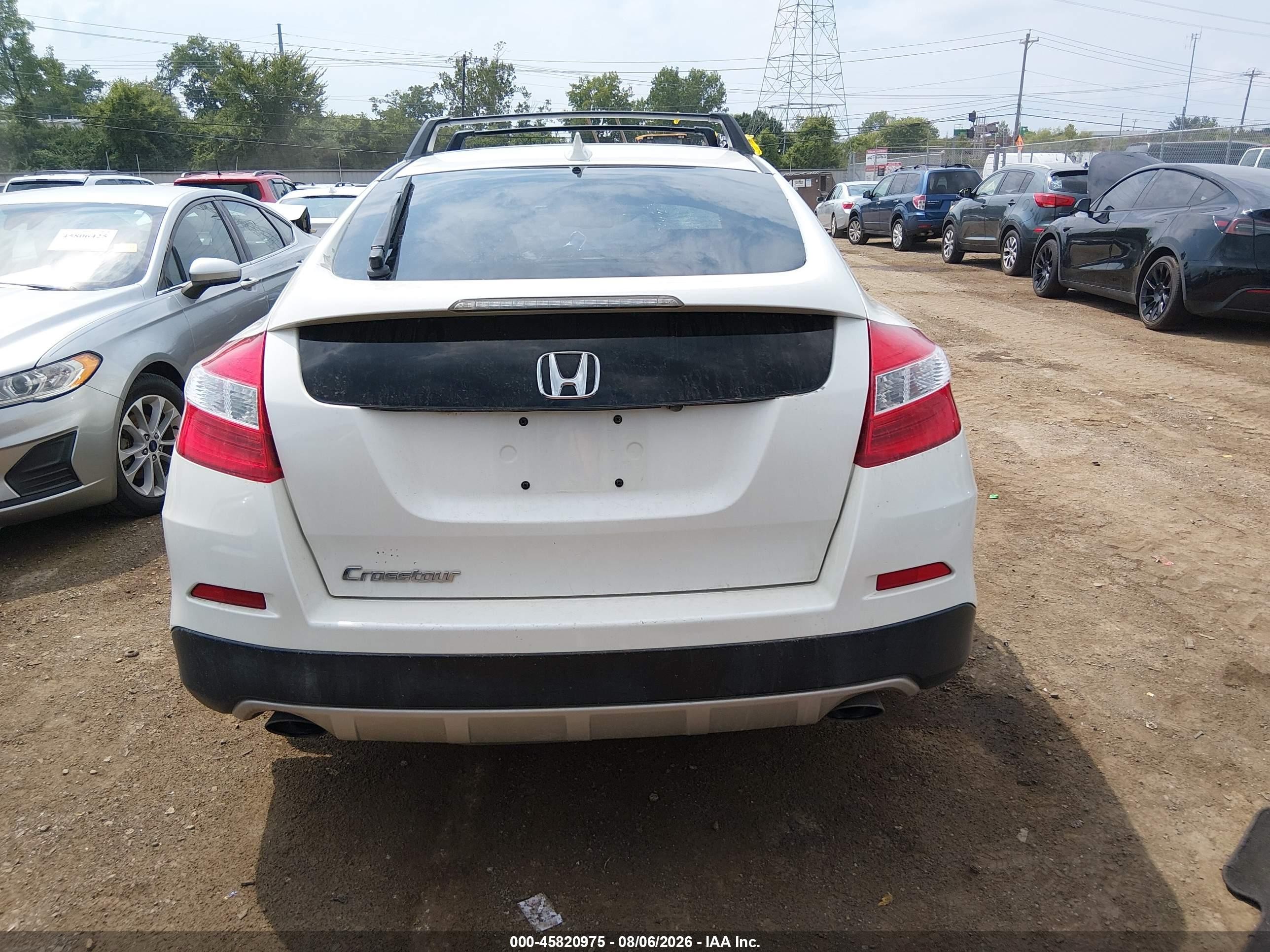 2013 Honda Crosstour Ex-l White vin: 5J6TF3H55DL004265
