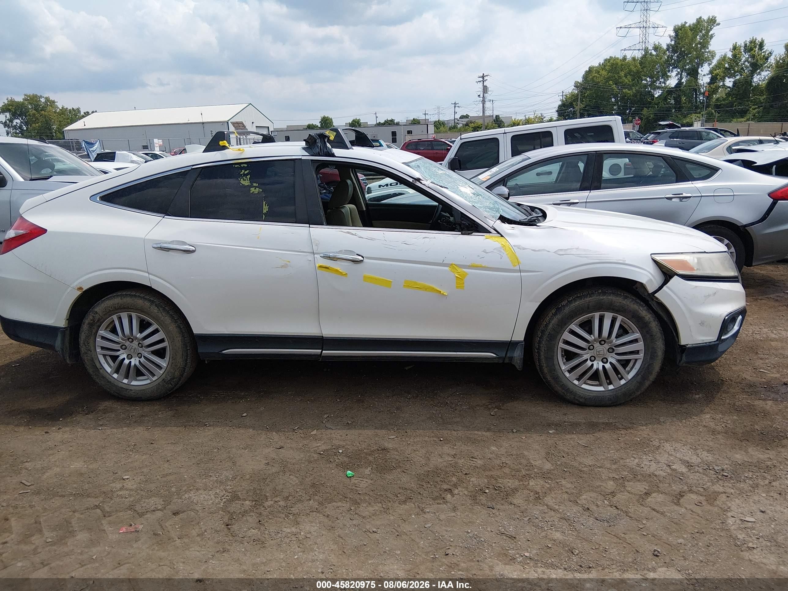 2013 Honda Crosstour Ex-l White vin: 5J6TF3H55DL004265