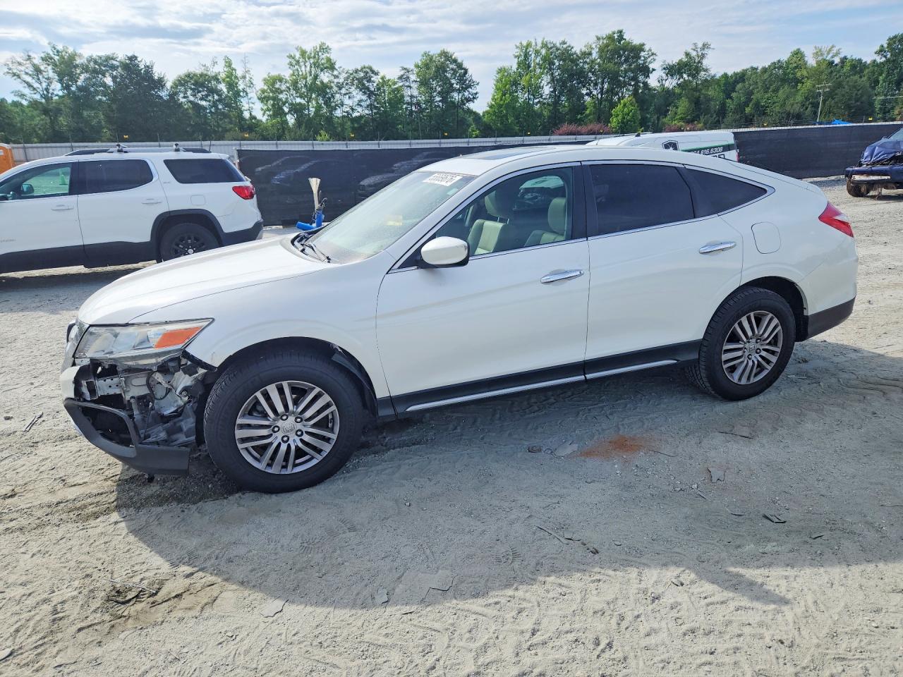 2015 Honda Crosstour Exl White vin: 5J6TF3H55FL000753