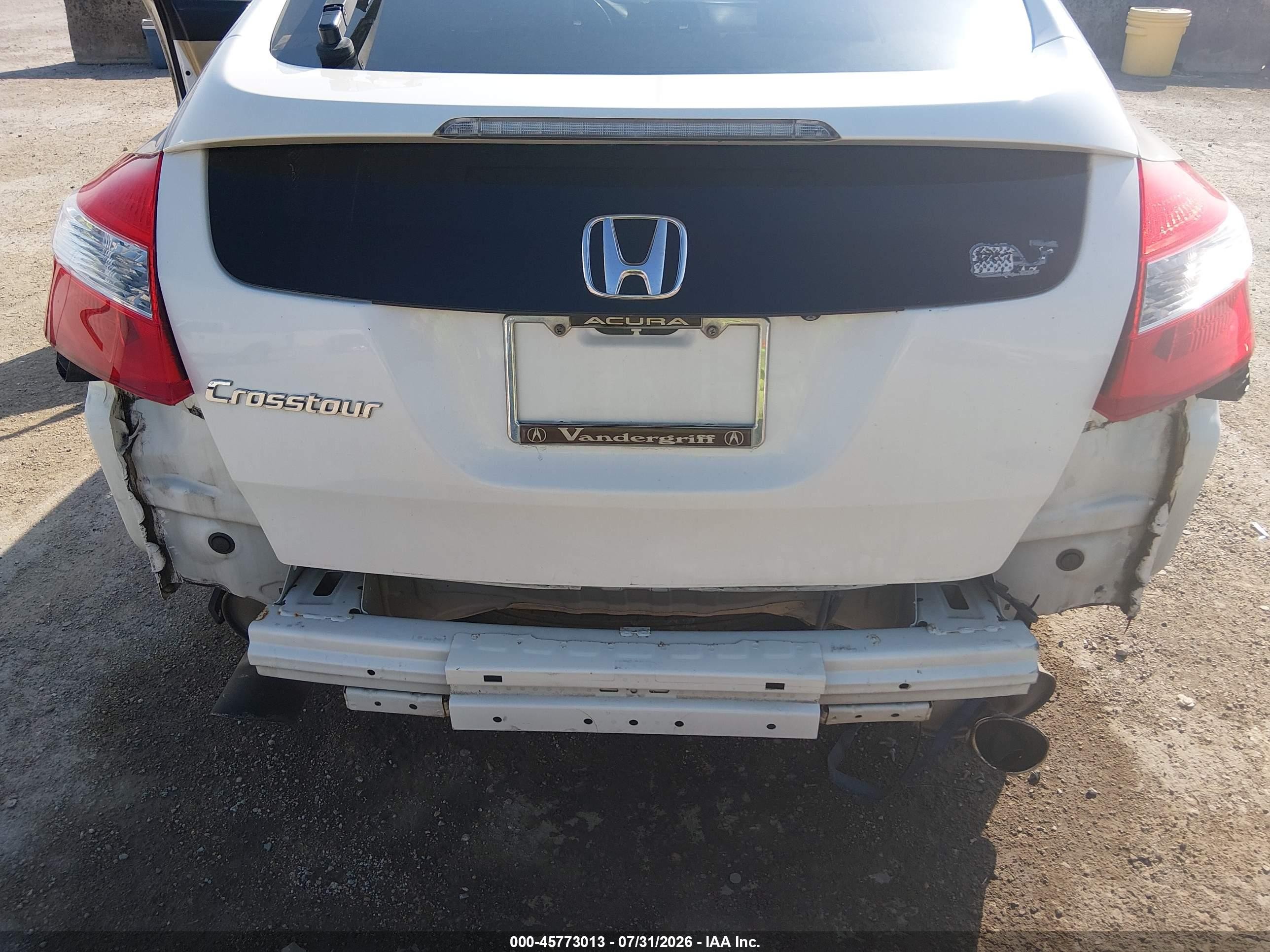 2012 Honda Crosstour 2.4 Ex-l White vin: 5J6TF3H58CL001052