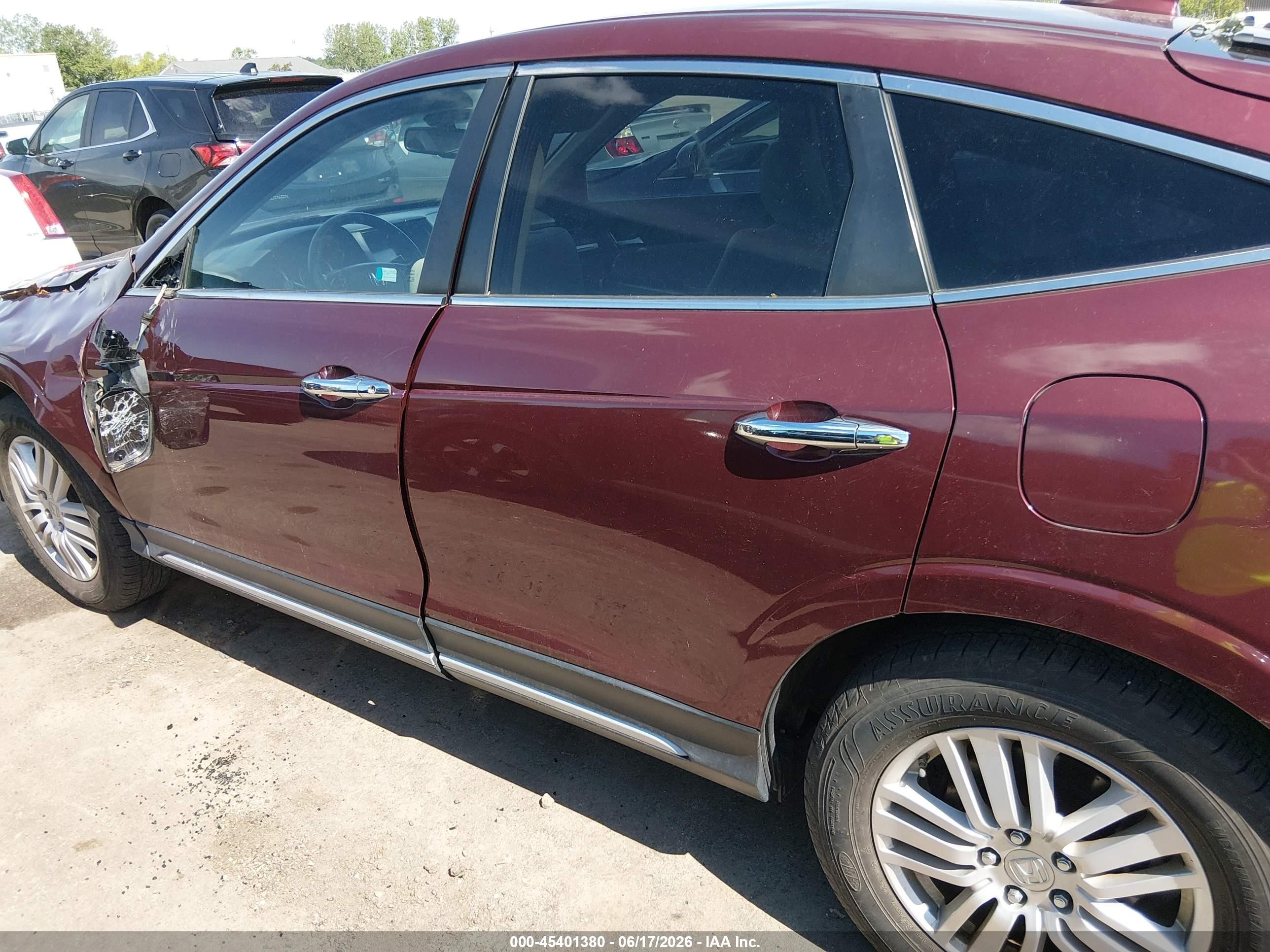 2015 Honda Crosstour Ex-l Burgundy vin: 5J6TF3H58FL000729