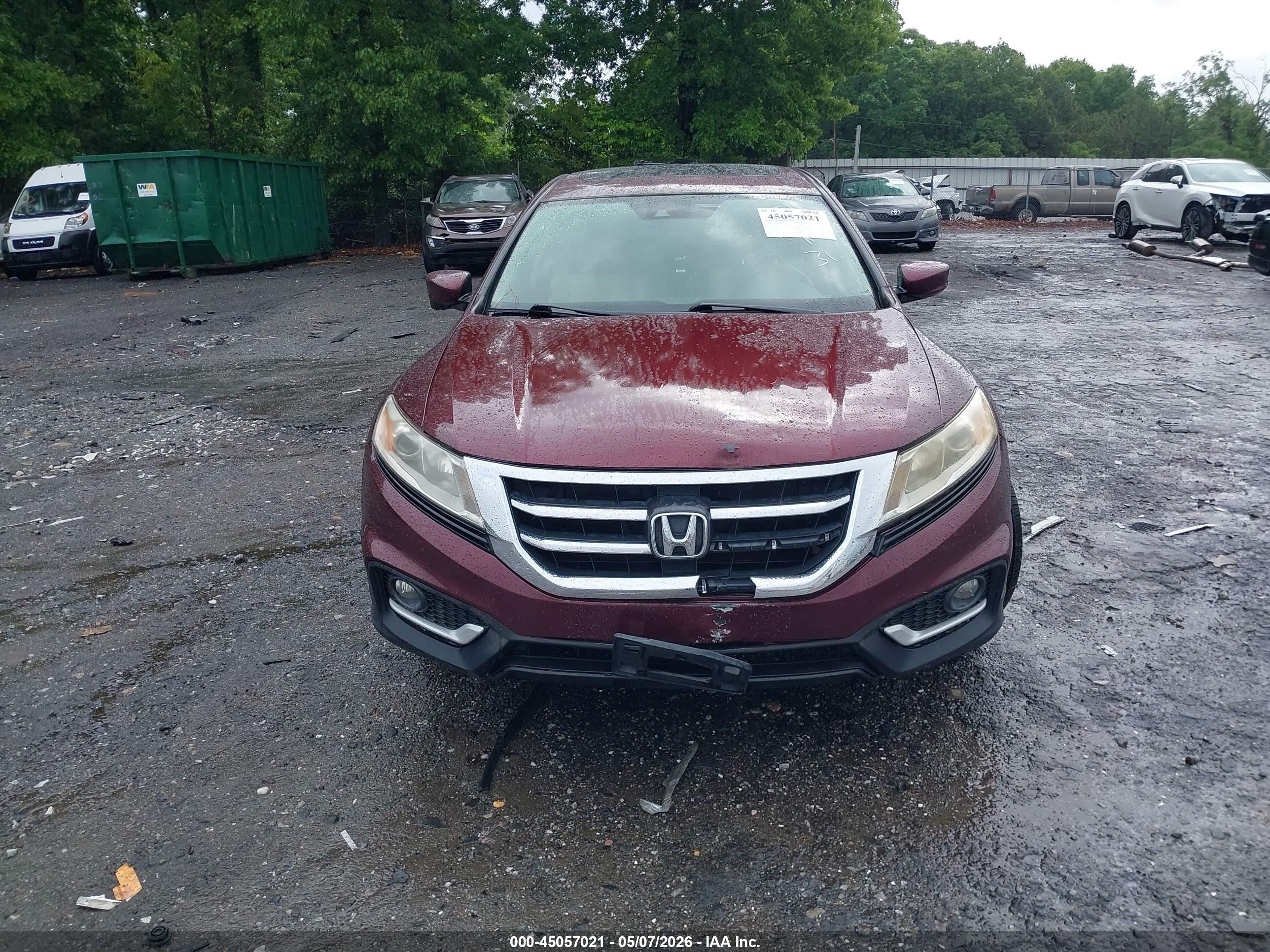 2015 Honda Crosstour Ex-l Maroon vin: 5J6TF3H59FL002084