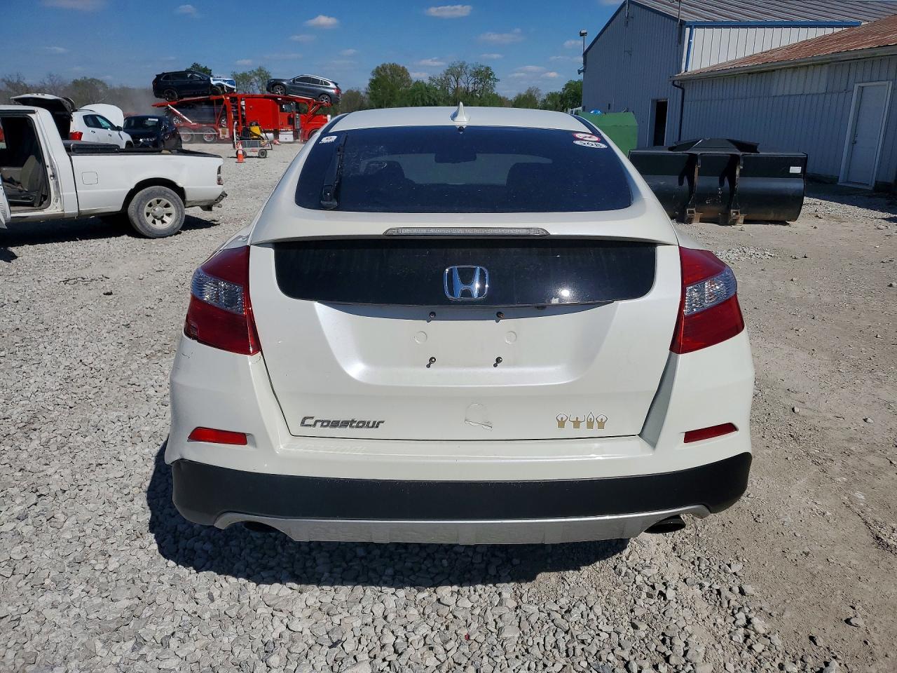 2013 Honda Crosstour Exl White vin: 5J6TF3H5XDL000373