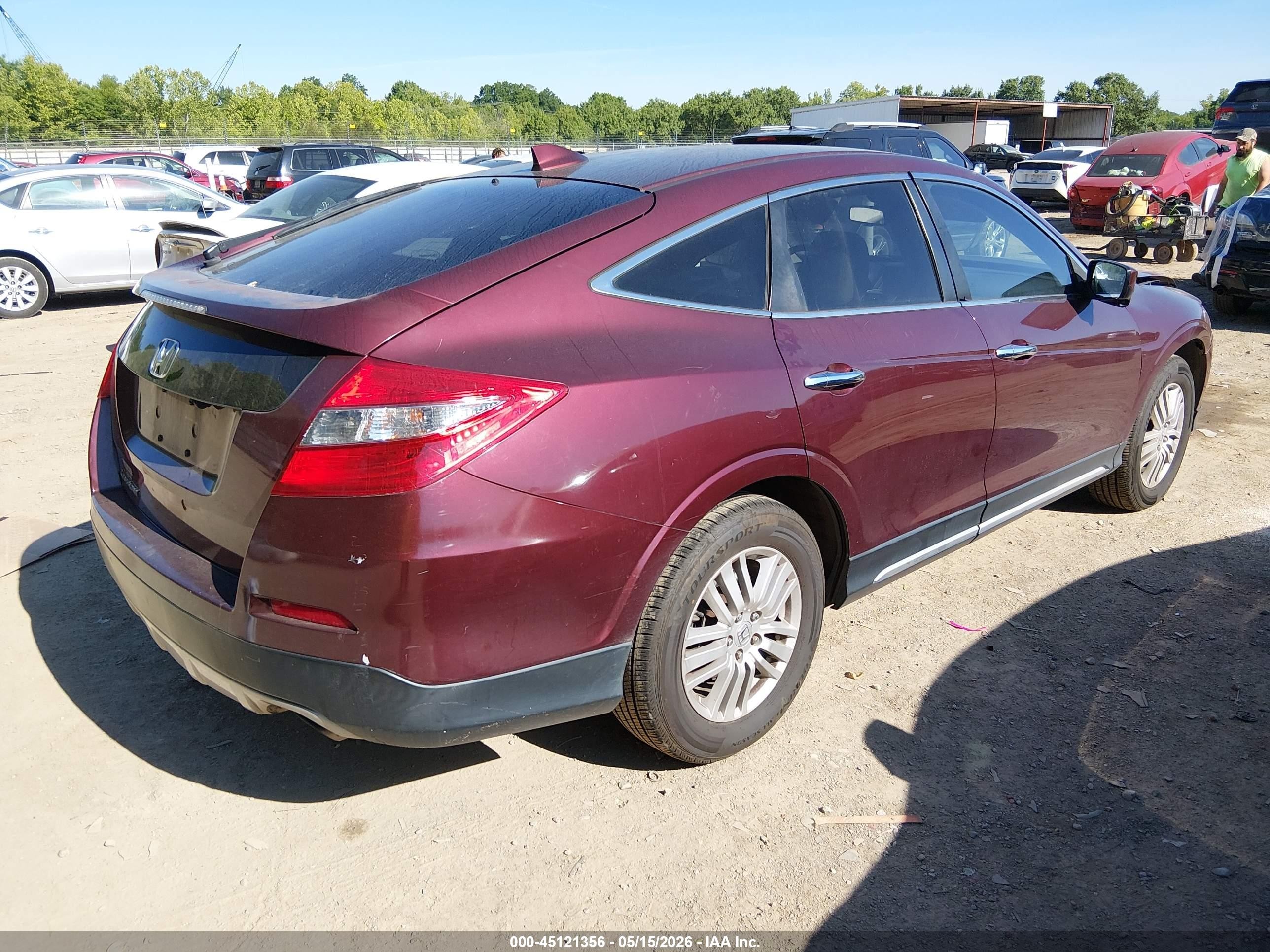 2013 Honda Crosstour Ex-l Burgundy vin: 5J6TF3H5XDL003600