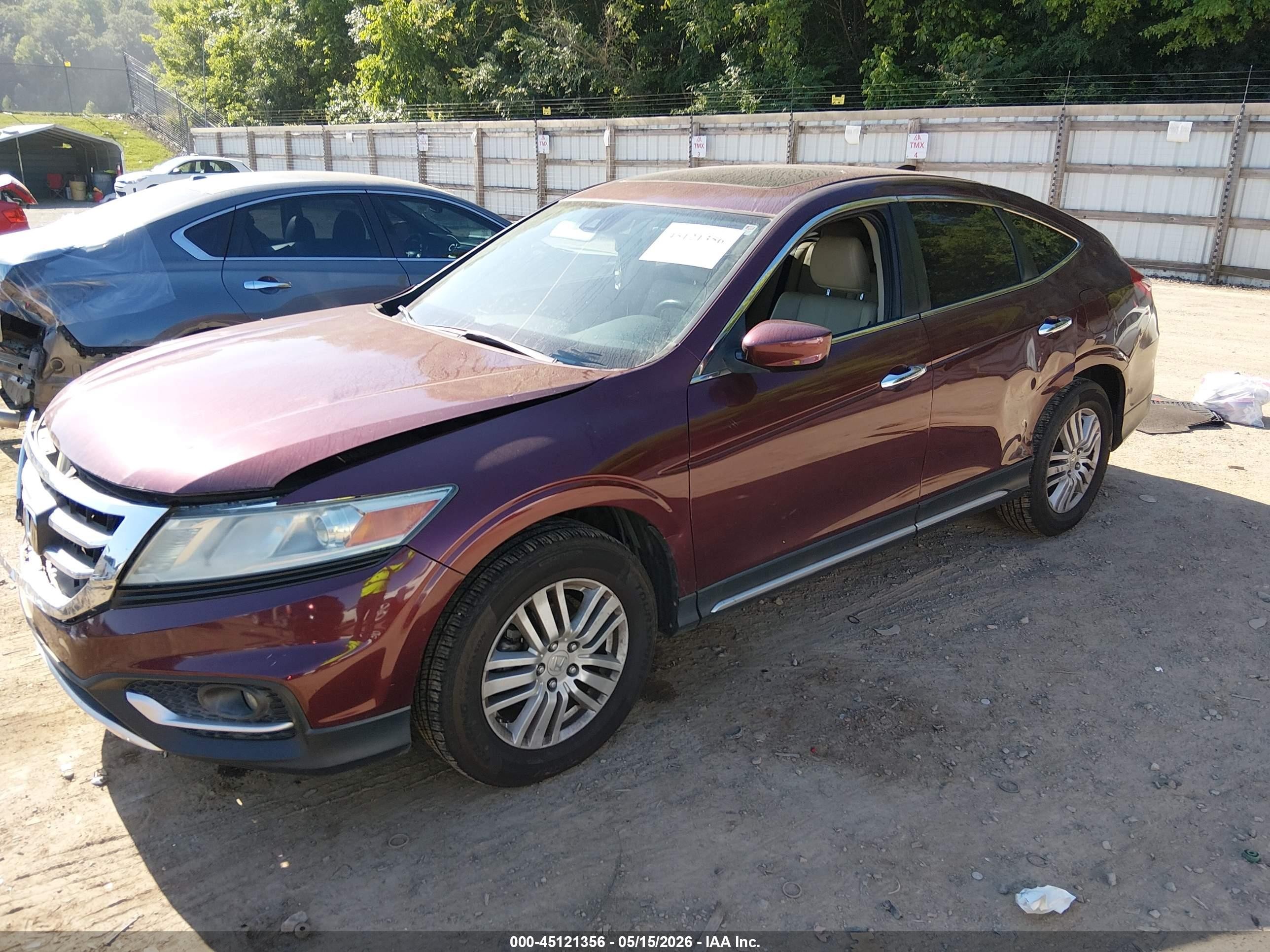 2013 Honda Crosstour Ex-l Burgundy vin: 5J6TF3H5XDL003600