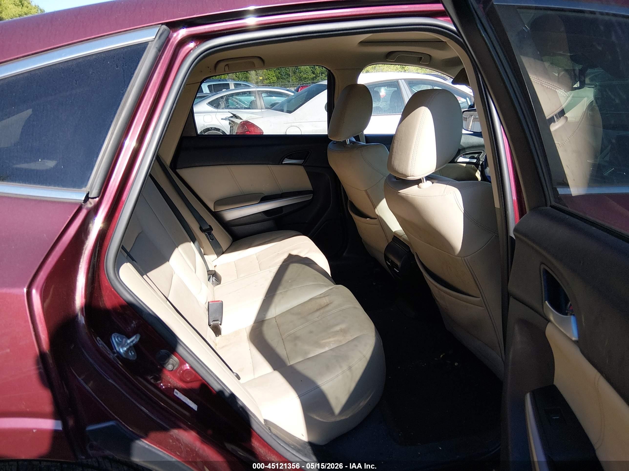 2013 Honda Crosstour Ex-l Burgundy vin: 5J6TF3H5XDL003600