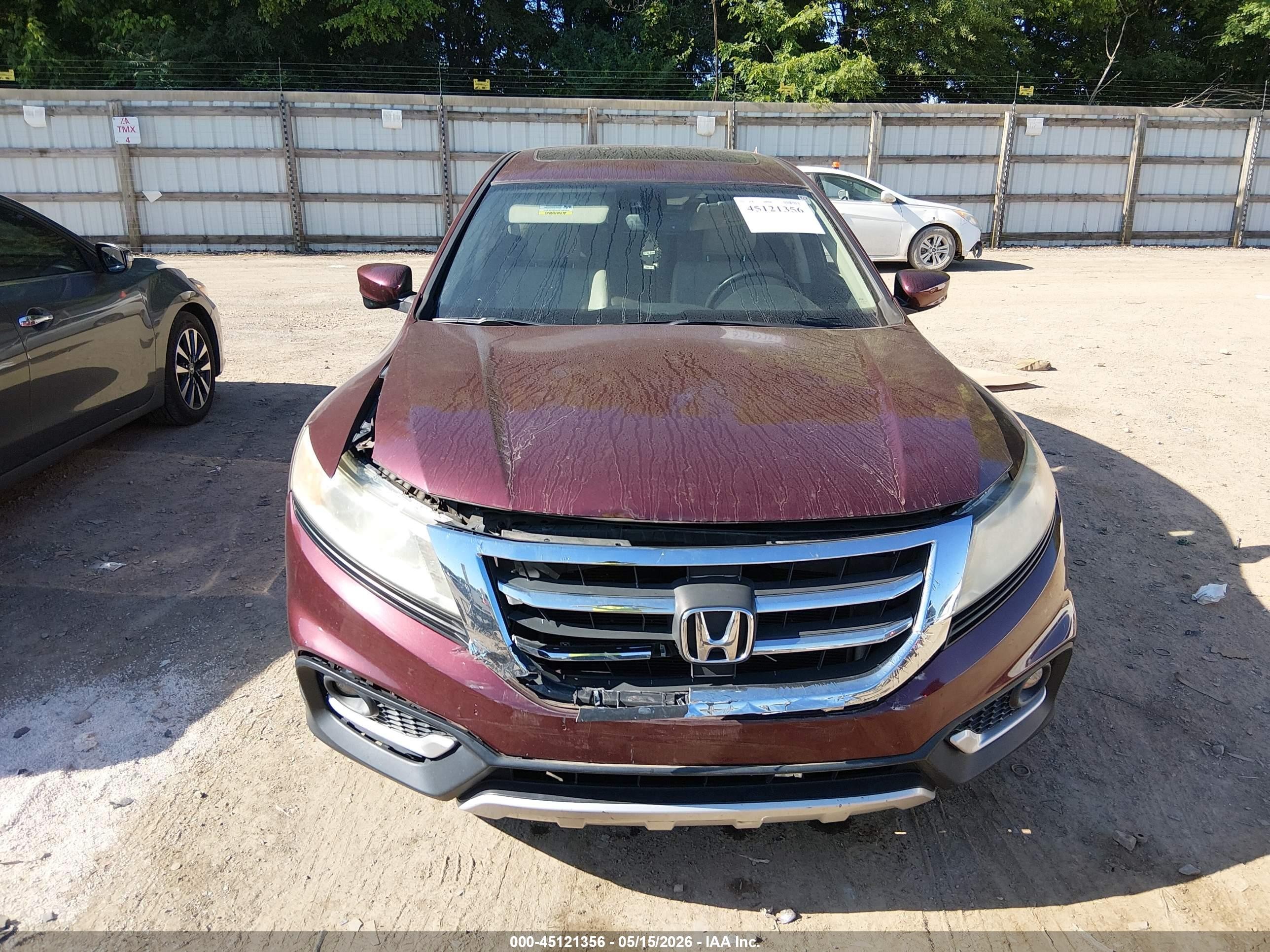 2013 Honda Crosstour Ex-l Burgundy vin: 5J6TF3H5XDL003600
