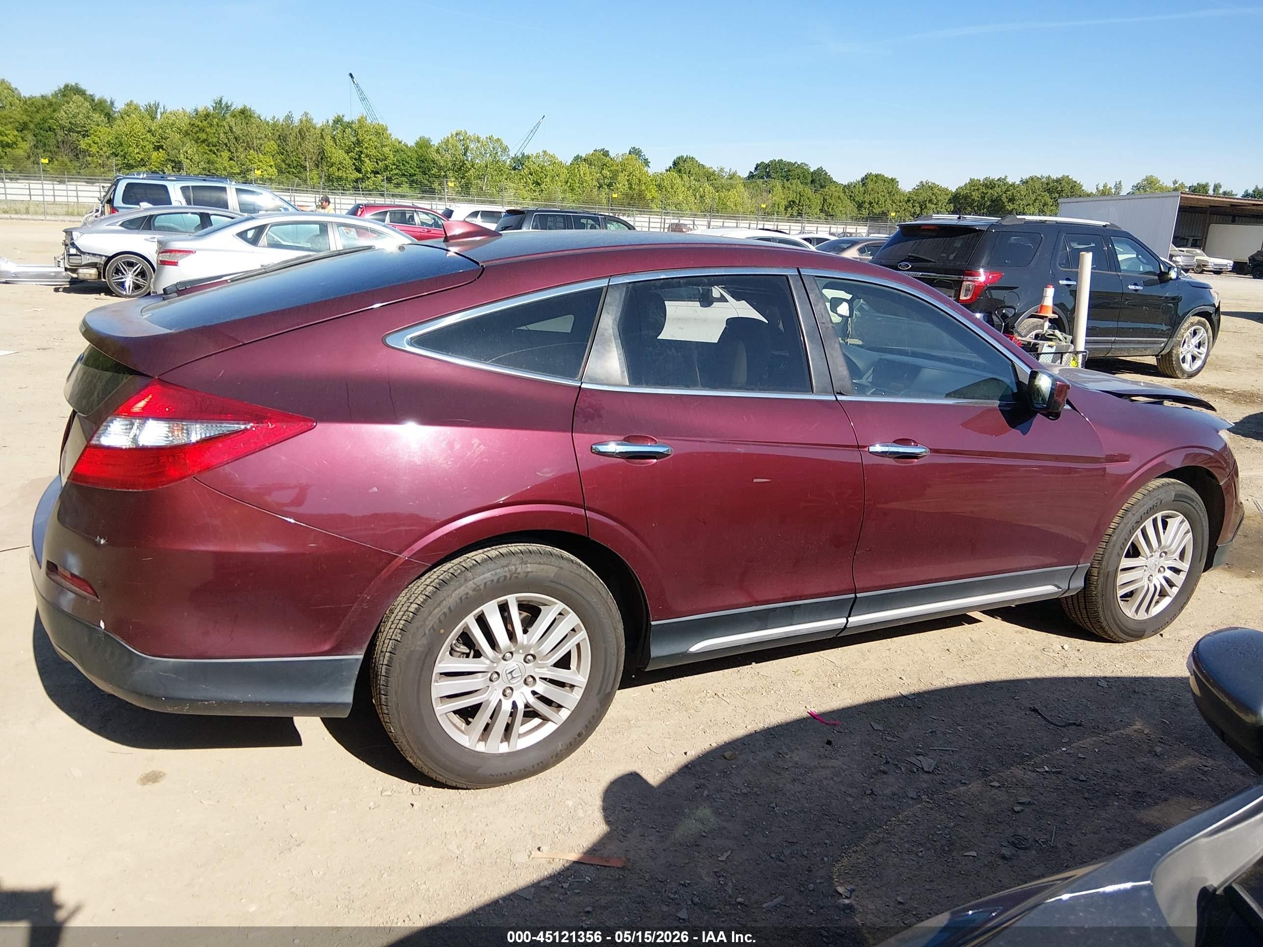 2013 Honda Crosstour Ex-l Burgundy vin: 5J6TF3H5XDL003600