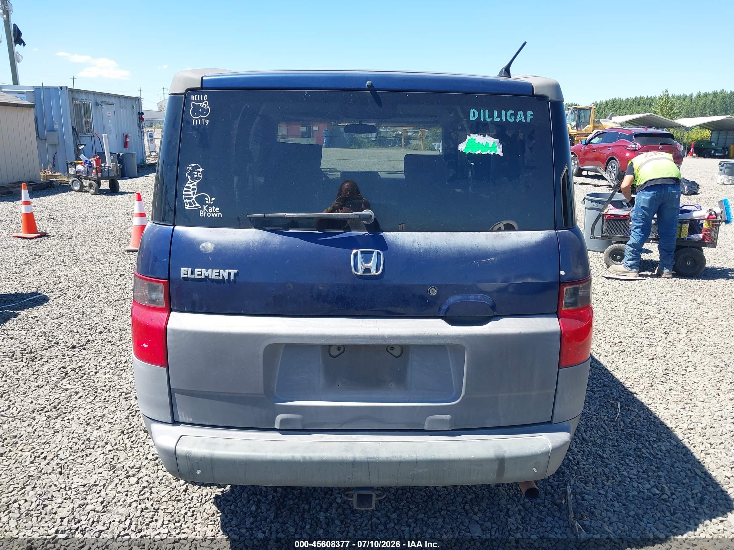 2003 Honda Element Dx Синий vin: 5J6YH17223L002290