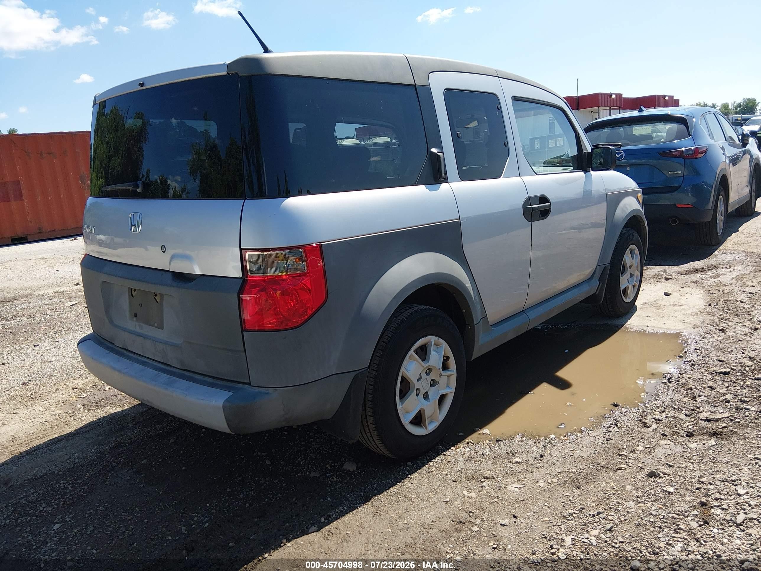 2005 Honda Element Lx Silver vin: 5J6YH17345L016820