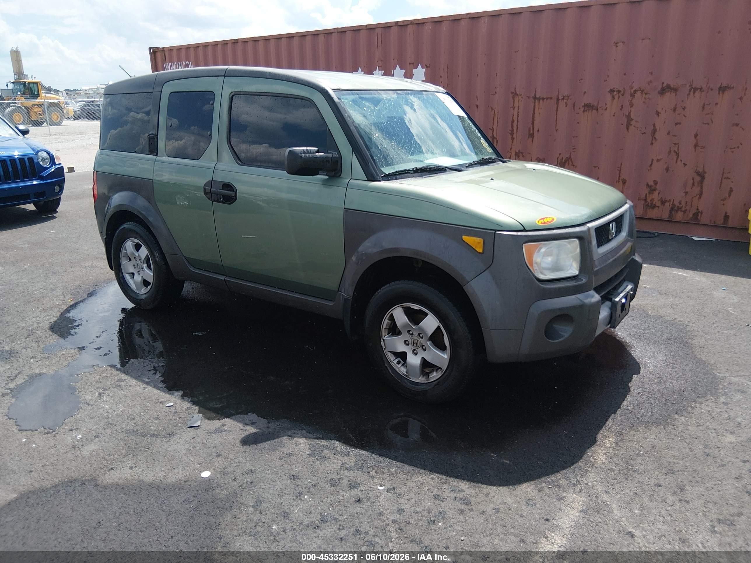 2004 Honda Element Ex Green vin: 5J6YH17584L010504