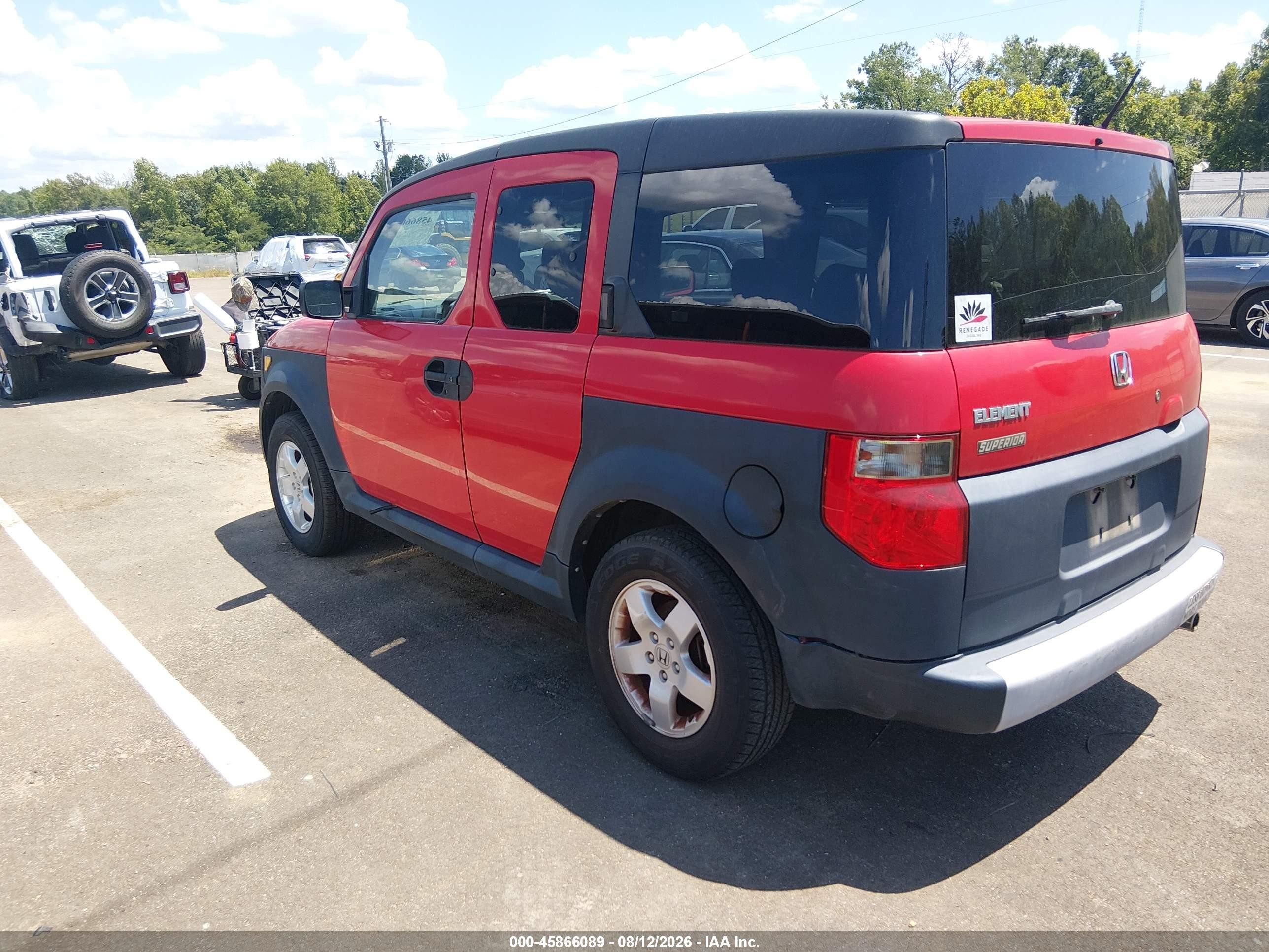 2005 Honda Element Ex Красный vin: 5J6YH17635L017533