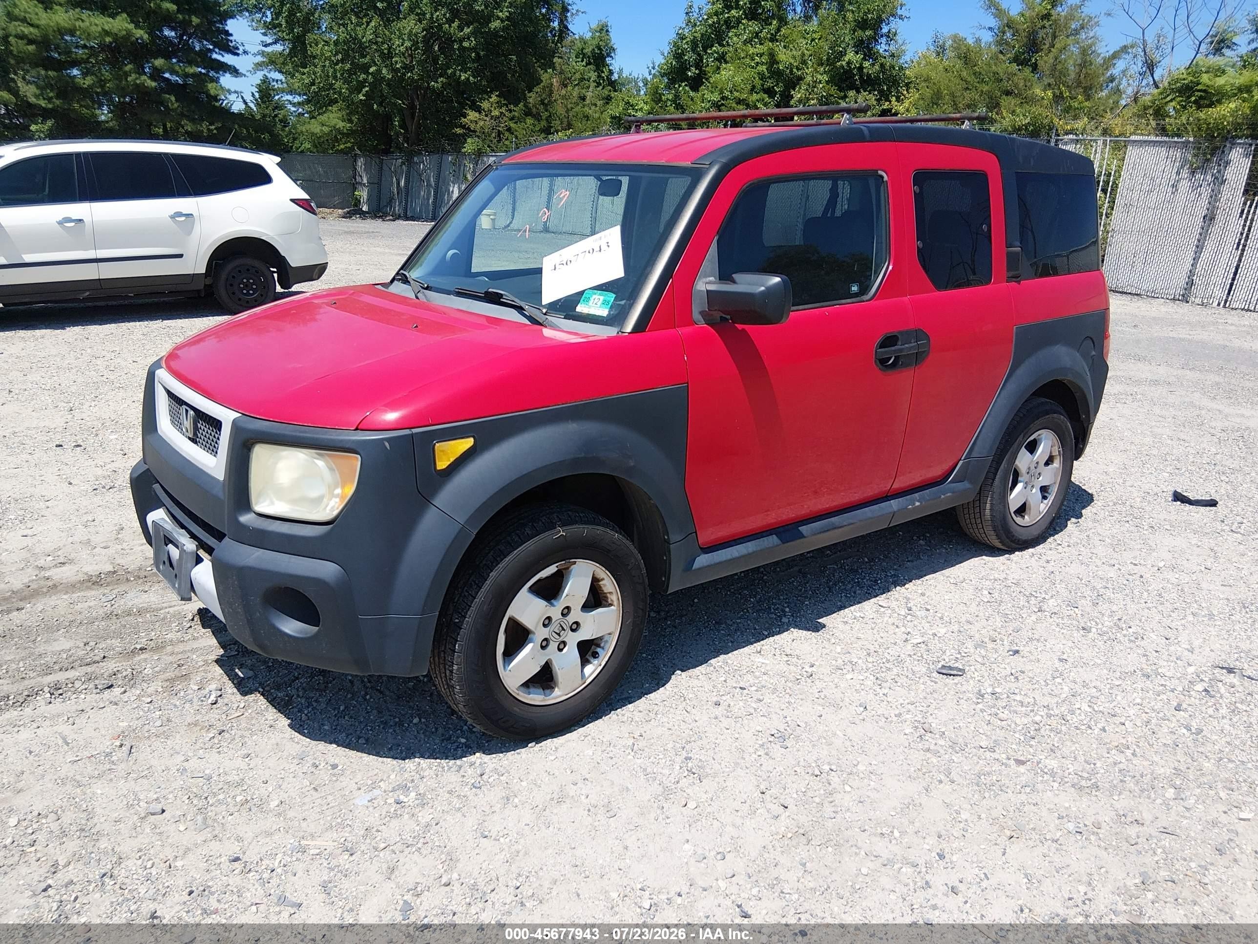 2005 Honda Element Ex Red vin: 5J6YH17675L014067