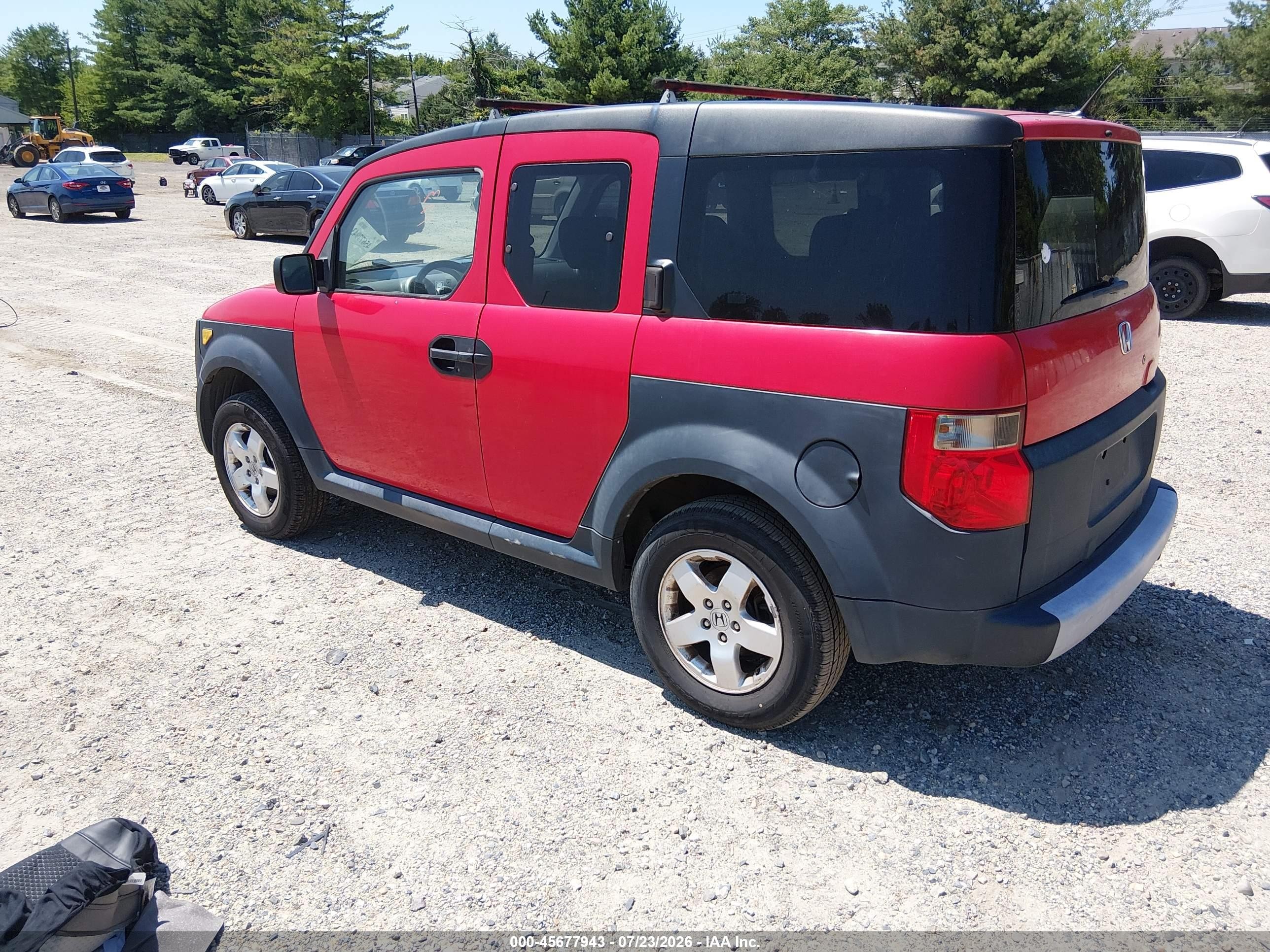 2005 Honda Element Ex Red vin: 5J6YH17675L014067