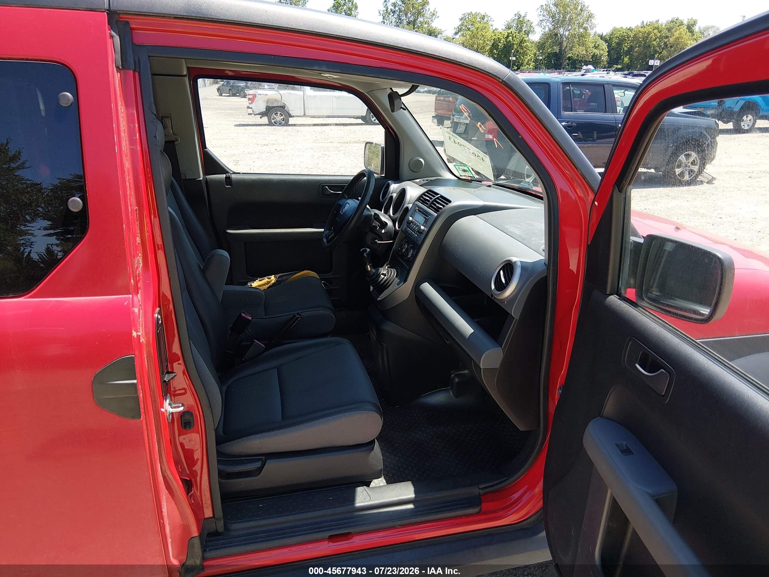 2005 Honda Element Ex Red vin: 5J6YH17675L014067