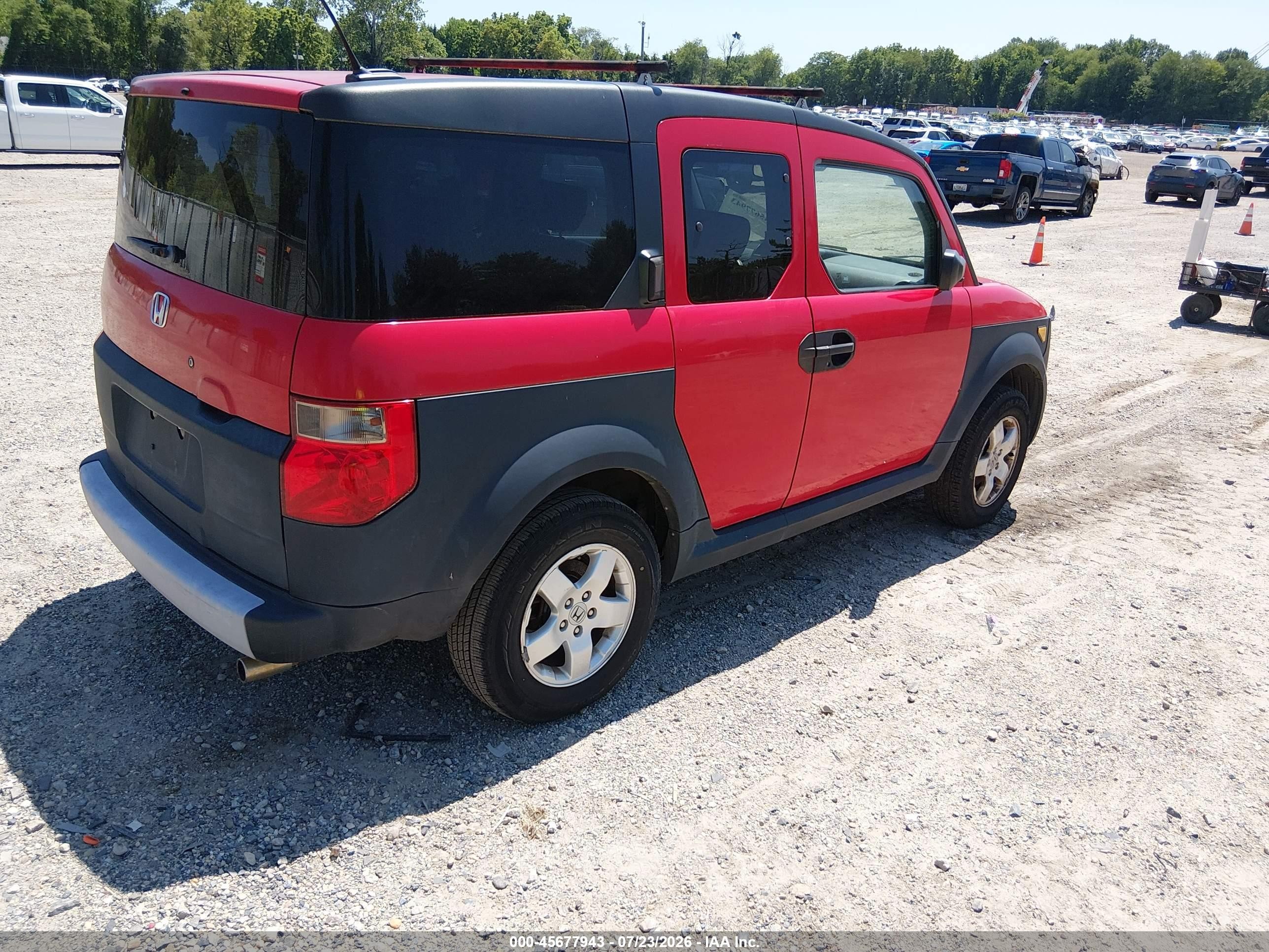 2005 Honda Element Ex Red vin: 5J6YH17675L014067