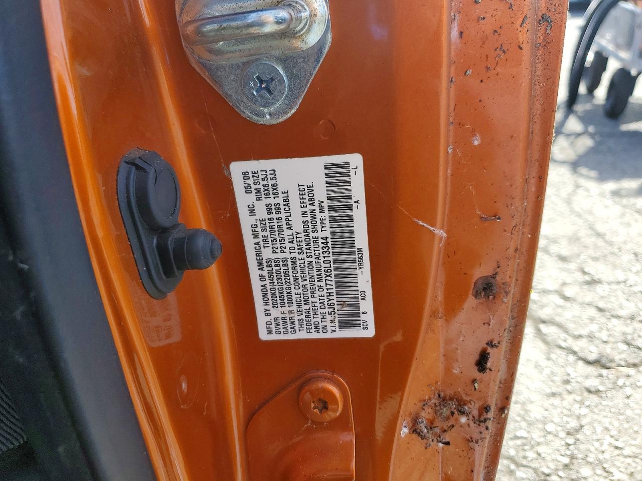 2006 Honda Element Ex Orange vin: 5J6YH177X6L013344