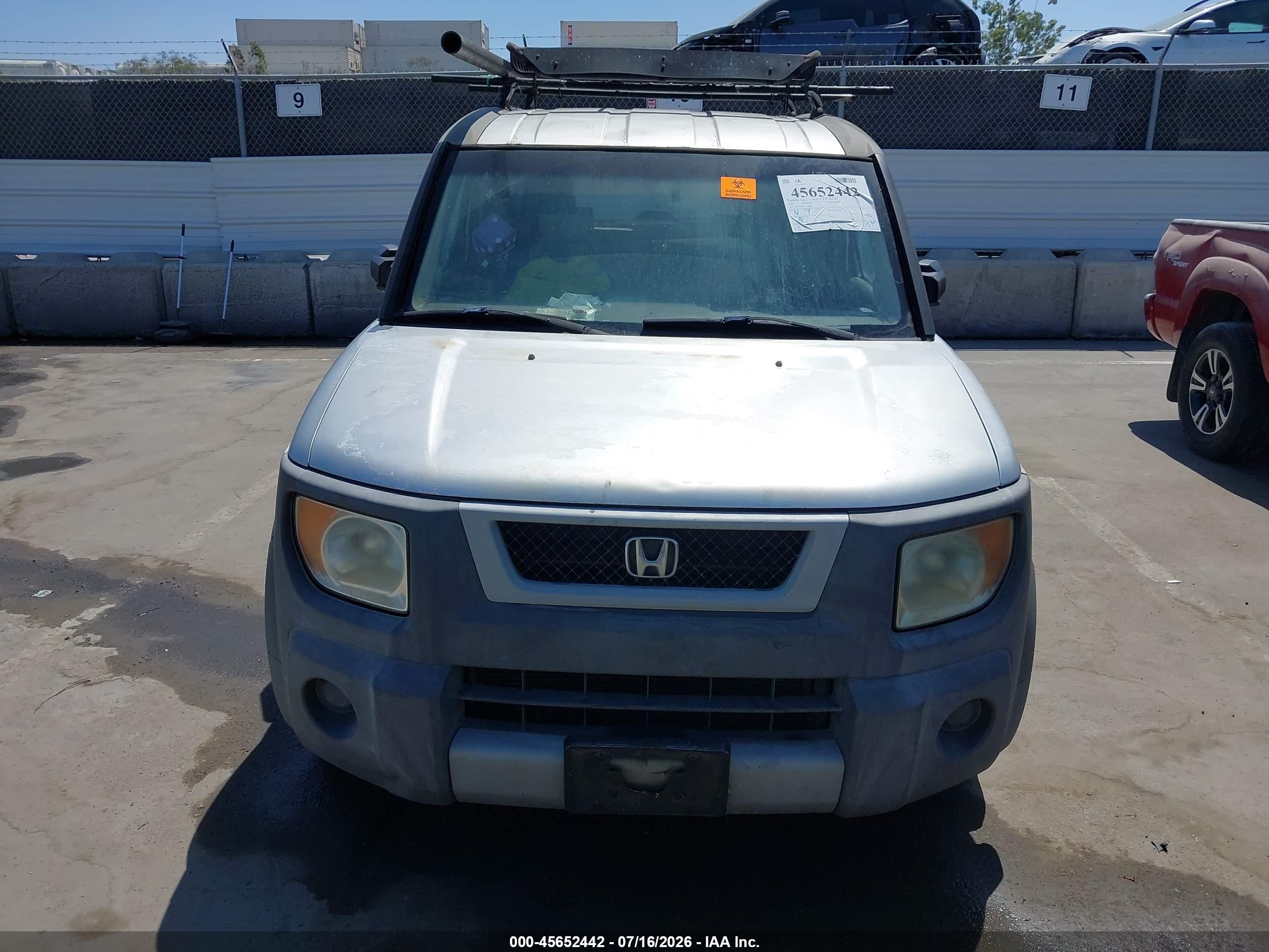 2003 Honda Element Dx Silver vin: 5J6YH18263L006325