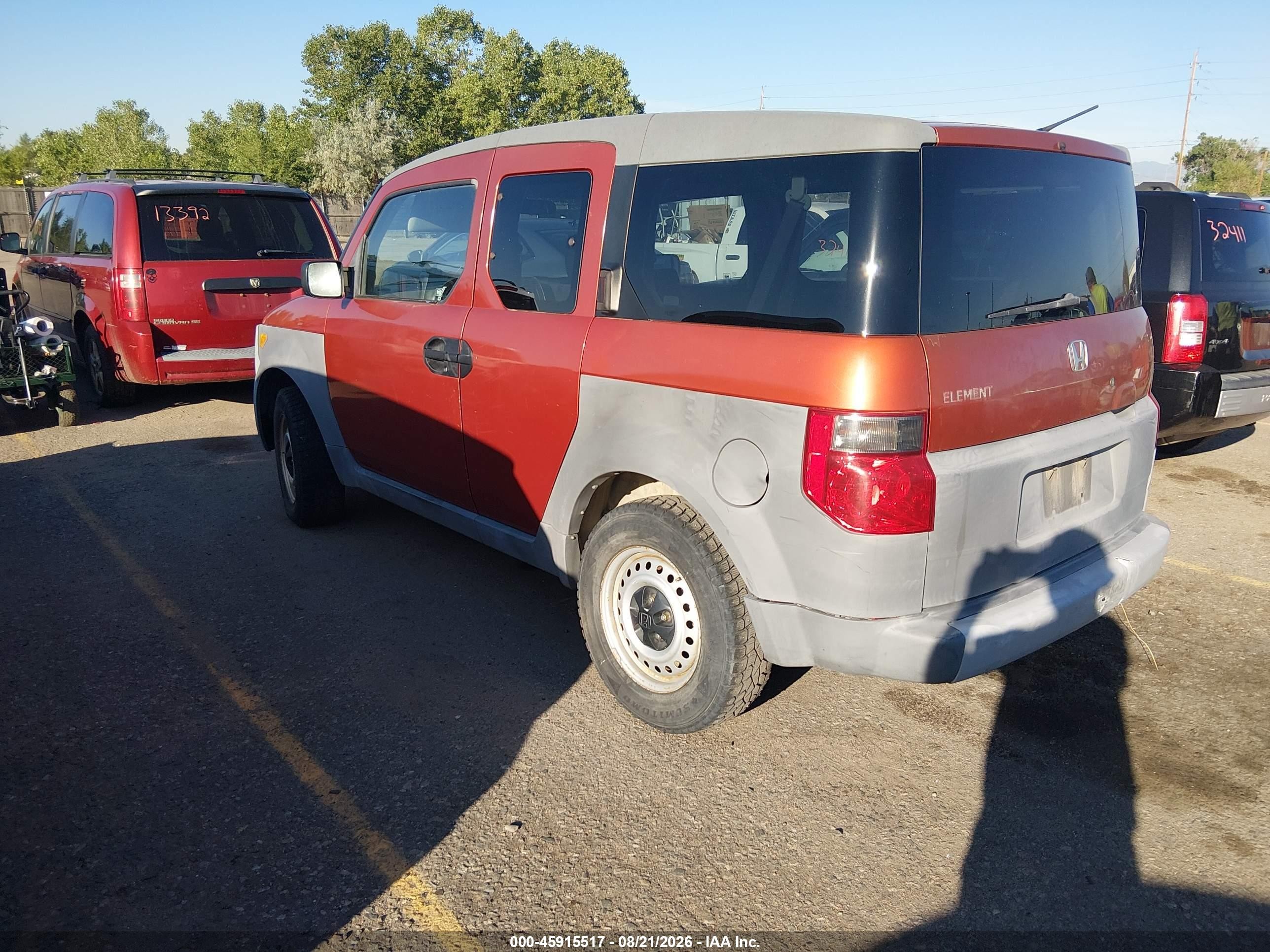 2004 Honda Element Lx Orange vin: 5J6YH18304L006606