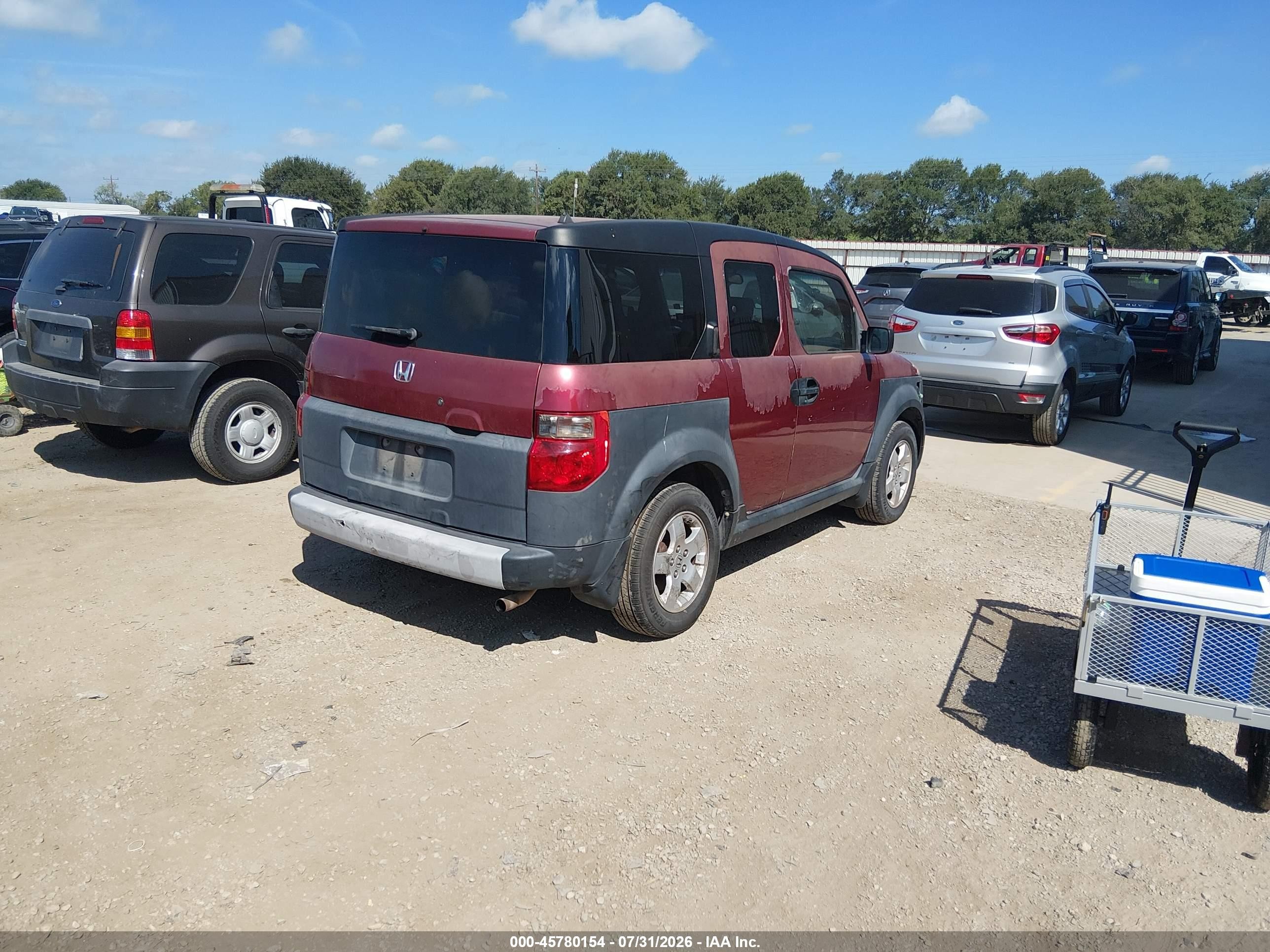 2007 Honda Element Lx Red vin: 5J6YH18307L013480