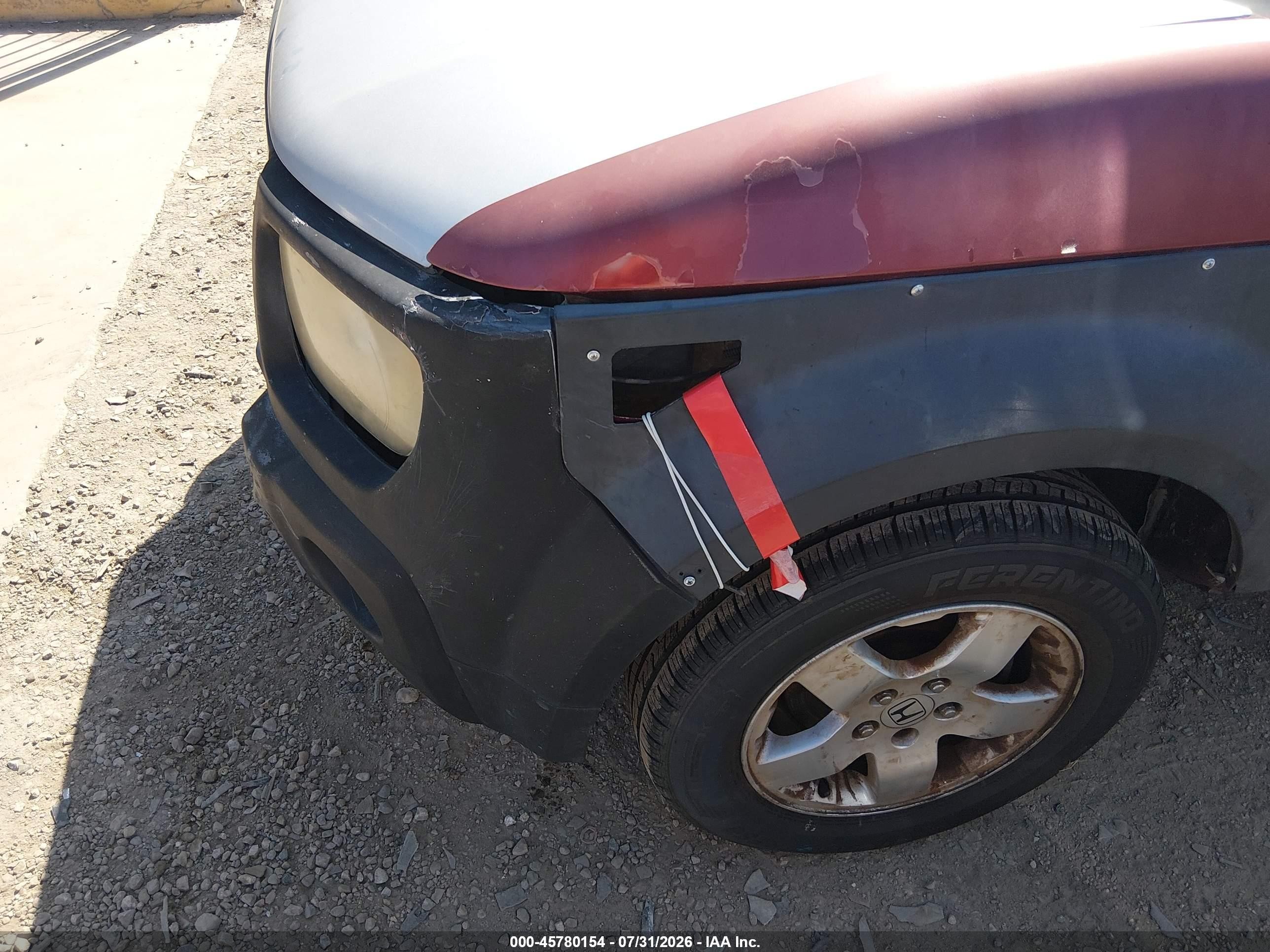 2007 Honda Element Lx Red vin: 5J6YH18307L013480