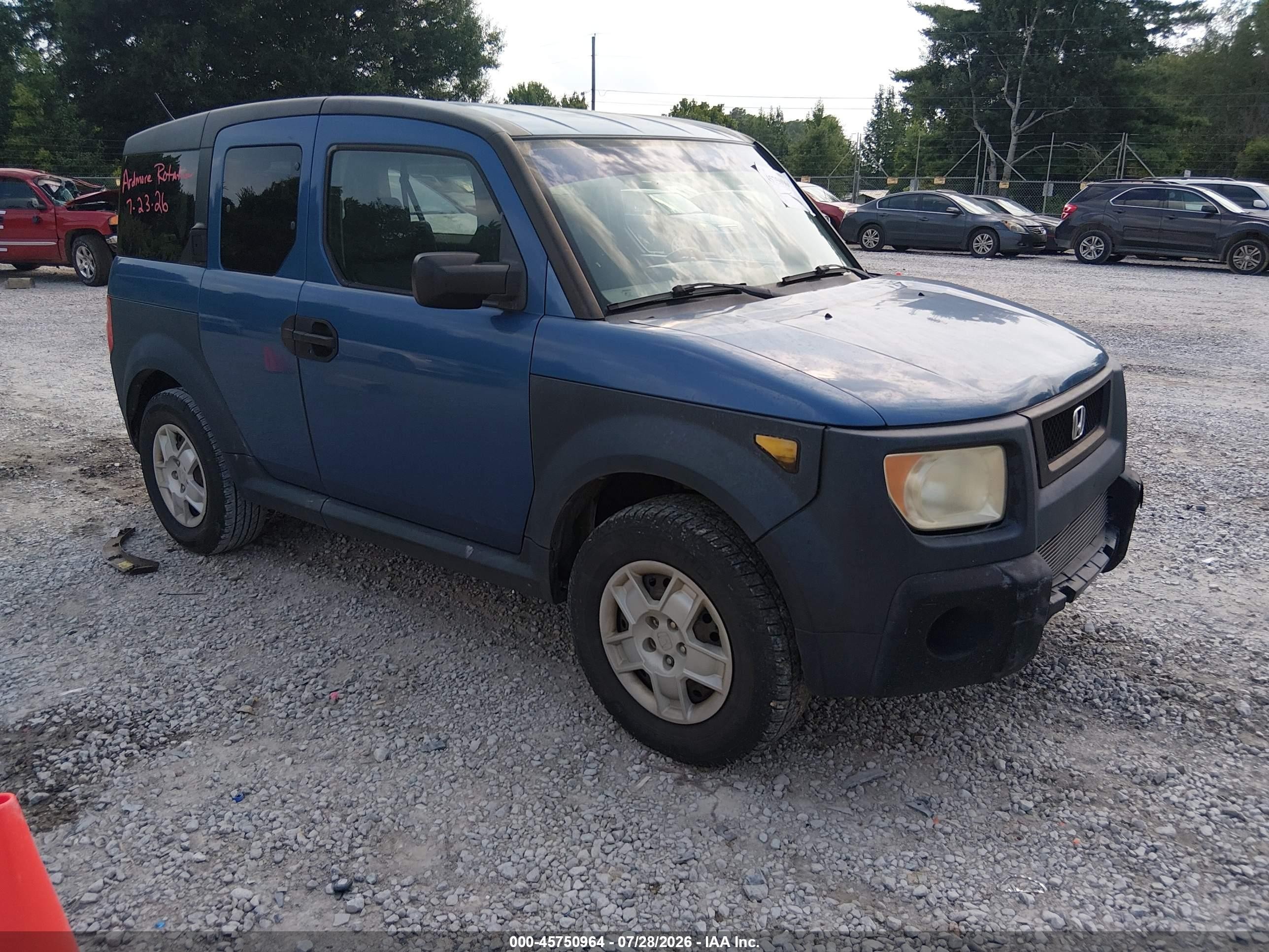 2006 Honda Element Lx Blue vin: 5J6YH18346L010662