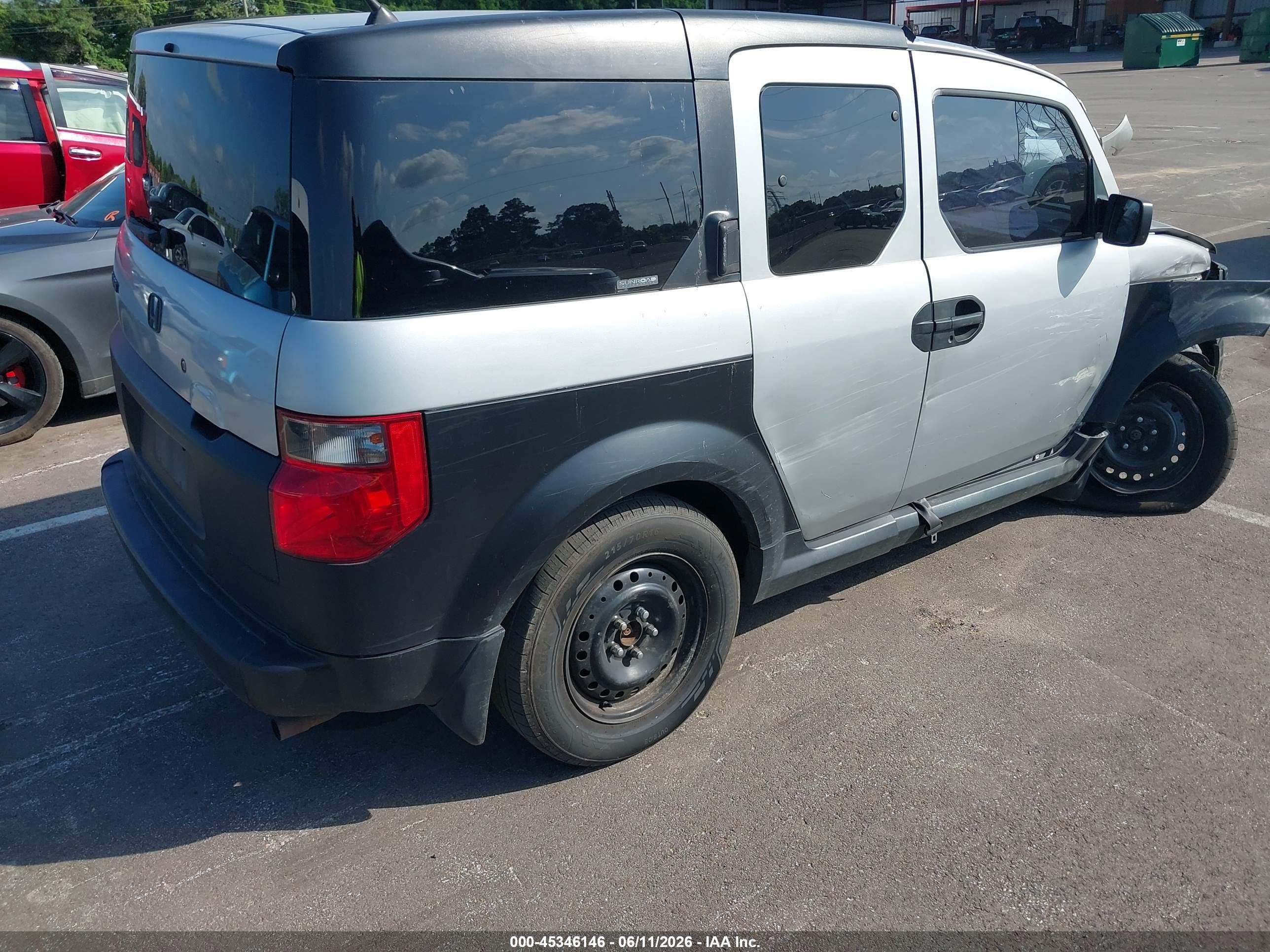2007 Honda Element Lx Gray vin: 5J6YH18347L012574