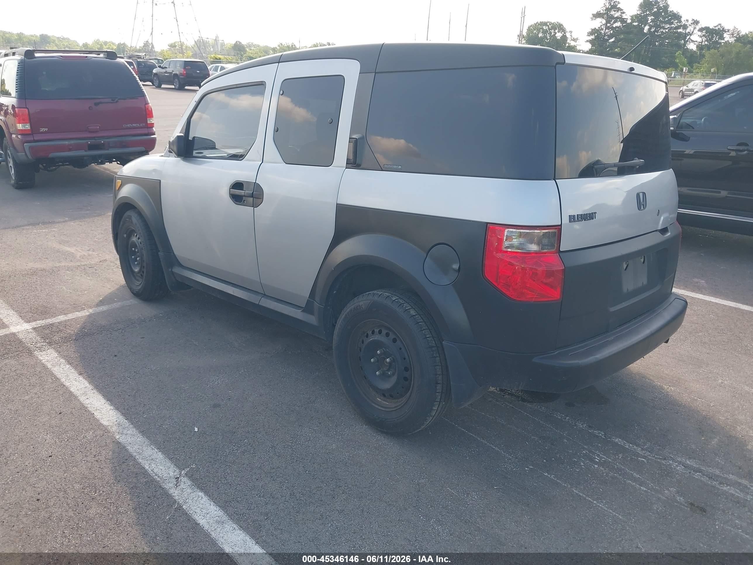 2007 Honda Element Lx Gray vin: 5J6YH18347L012574