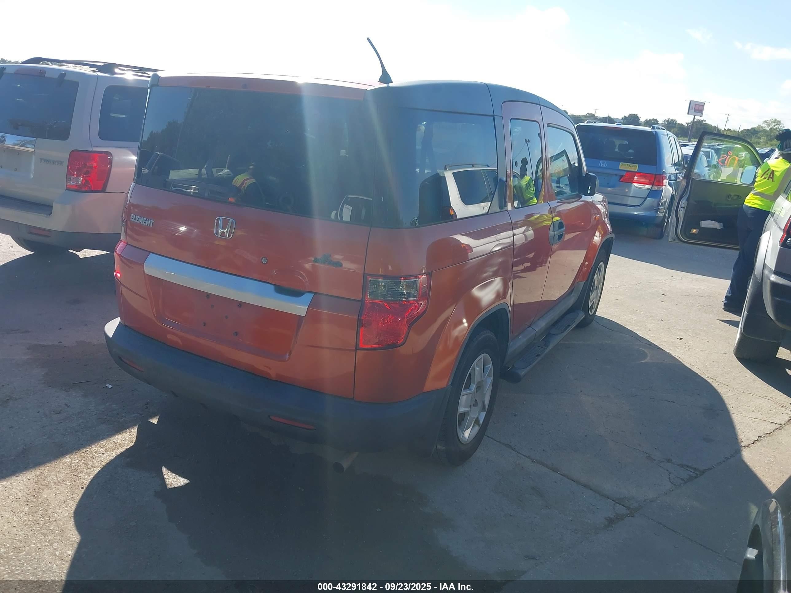2009 Honda Element Lx Orange vin: 5J6YH18349L003862