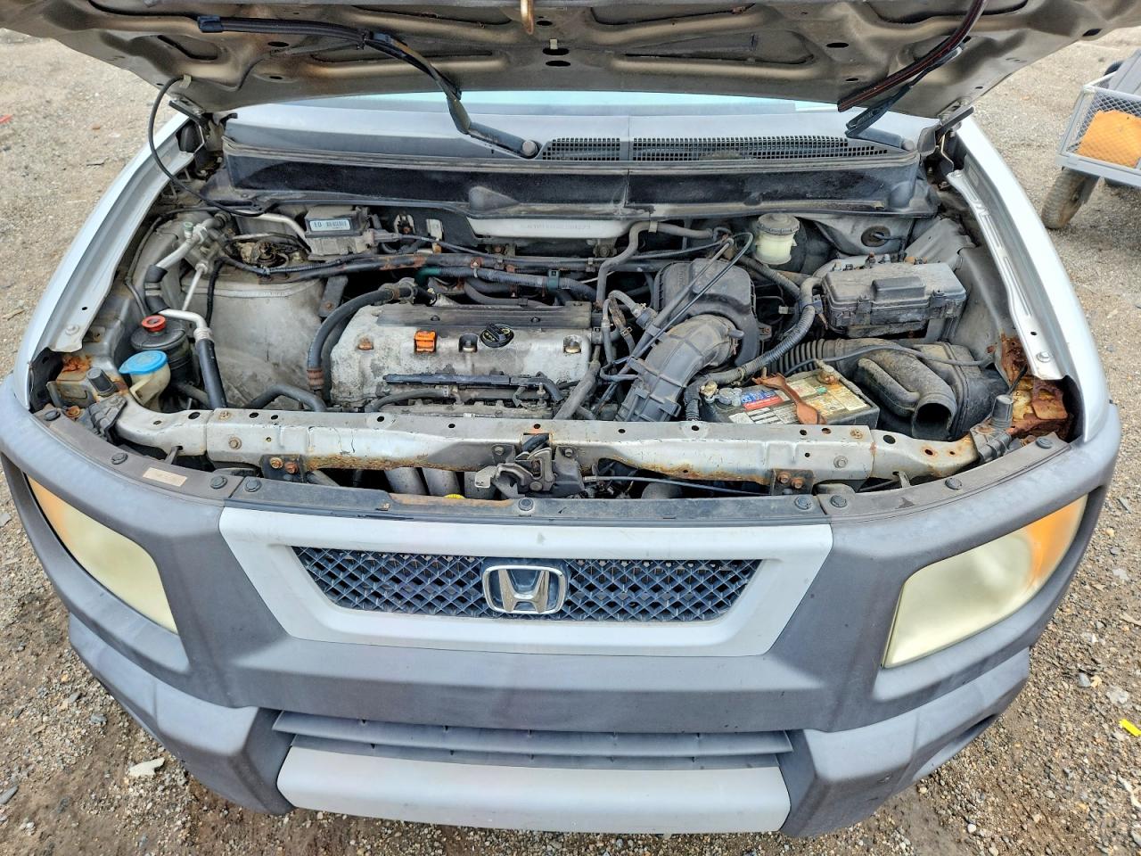 2005 Honda Element Lx Silver vin: 5J6YH18355L004223