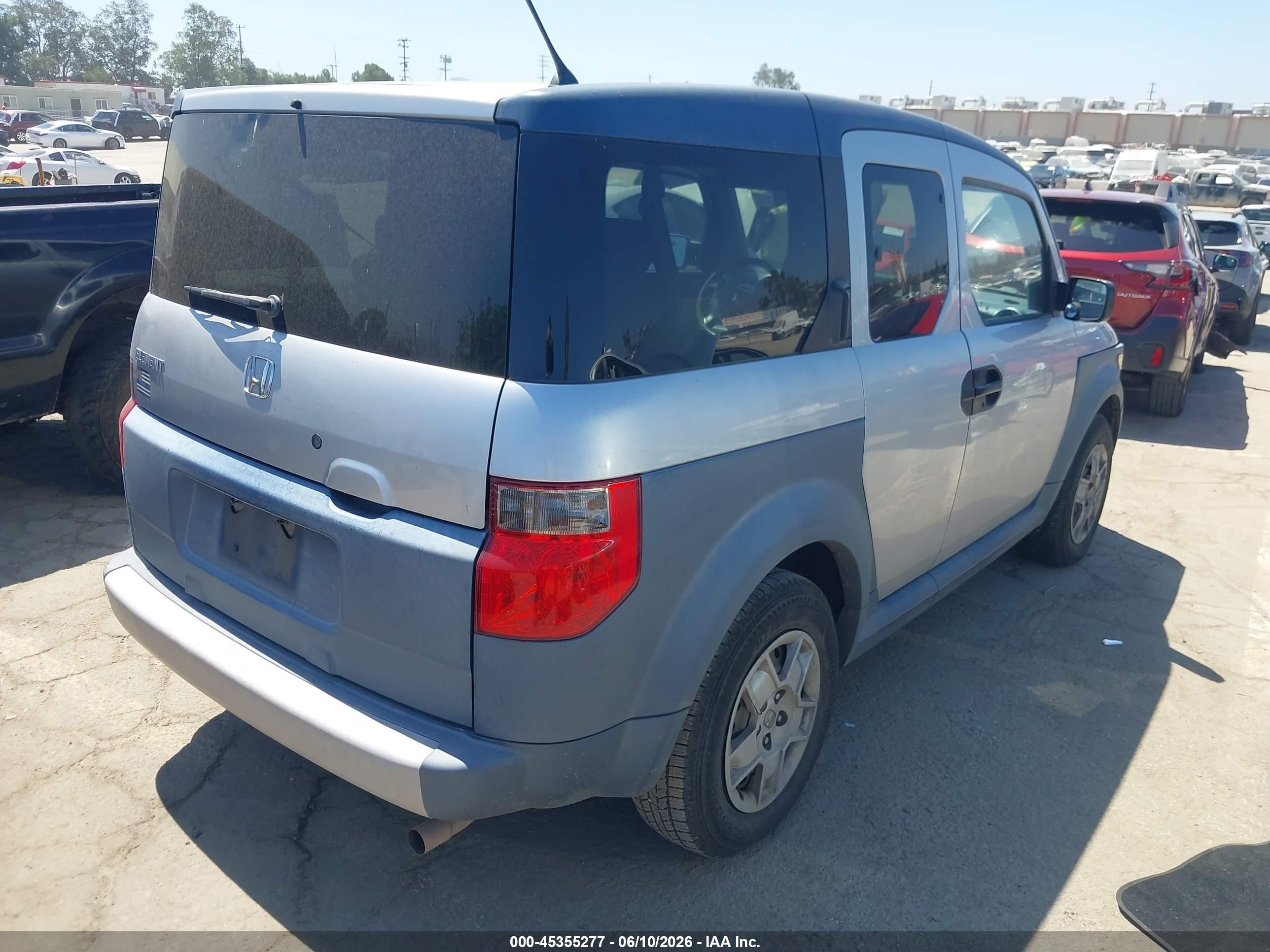 2006 Honda Element Lx Silver vin: 5J6YH18356L011108