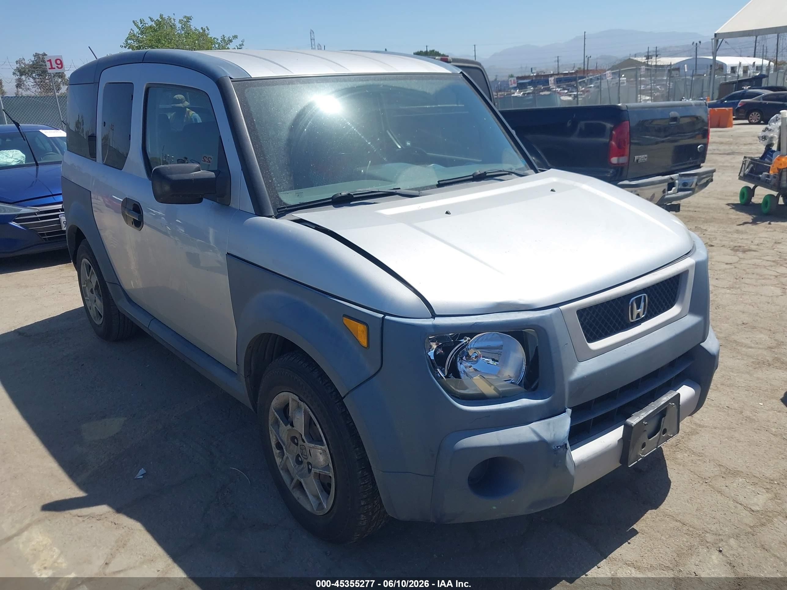 2006 Honda Element Lx Silver vin: 5J6YH18356L011108