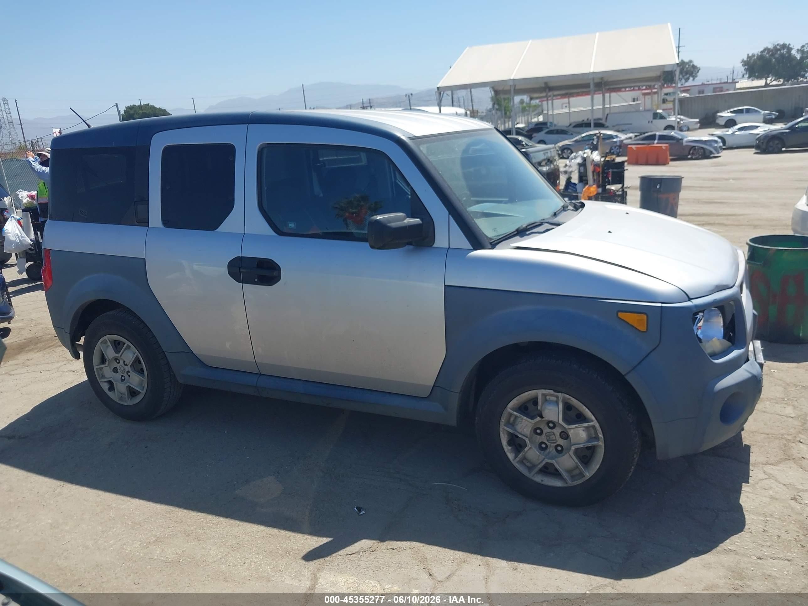 2006 Honda Element Lx Silver vin: 5J6YH18356L011108