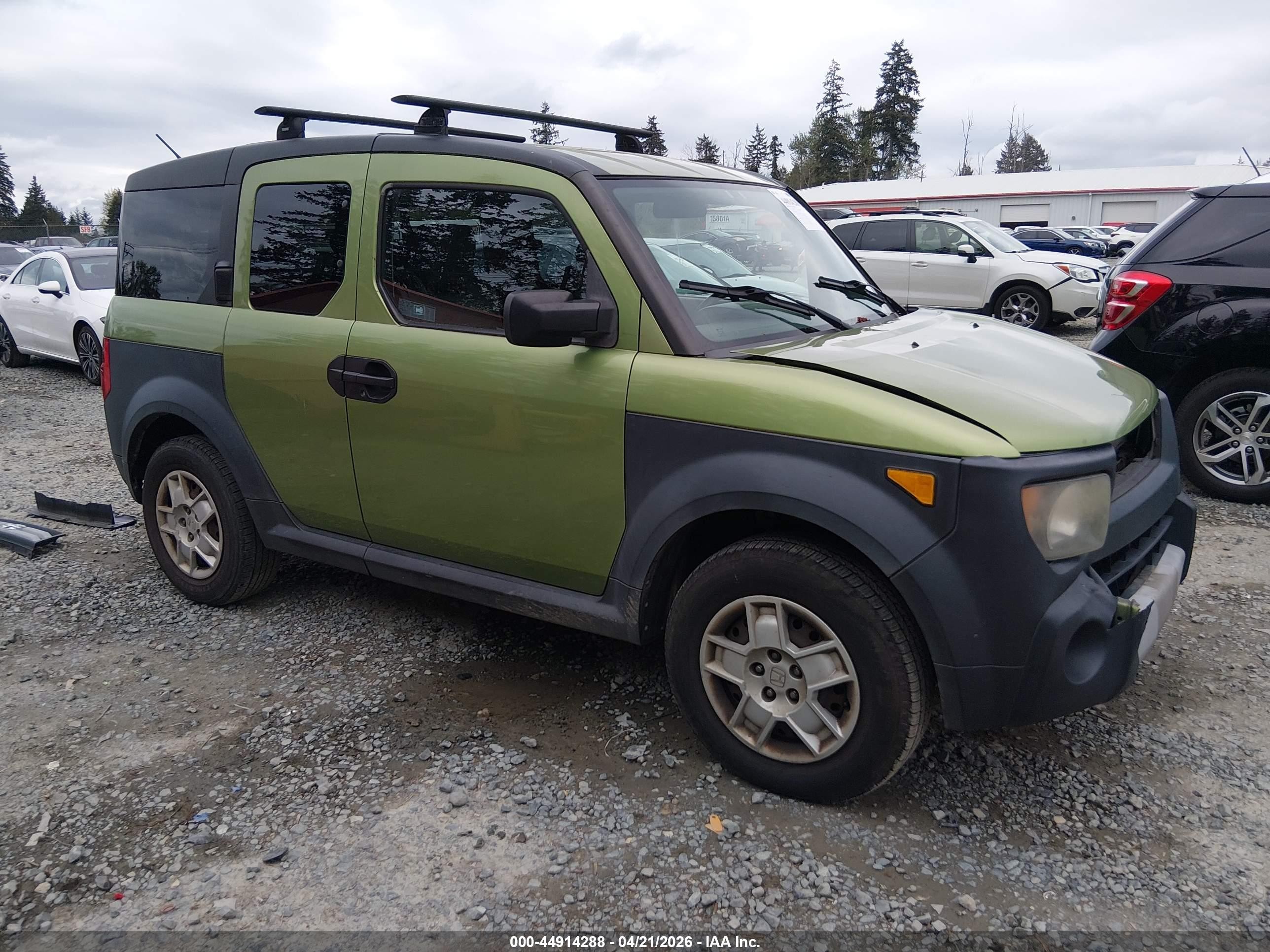 2007 Honda Element Lx Green vin: 5J6YH18377L017302