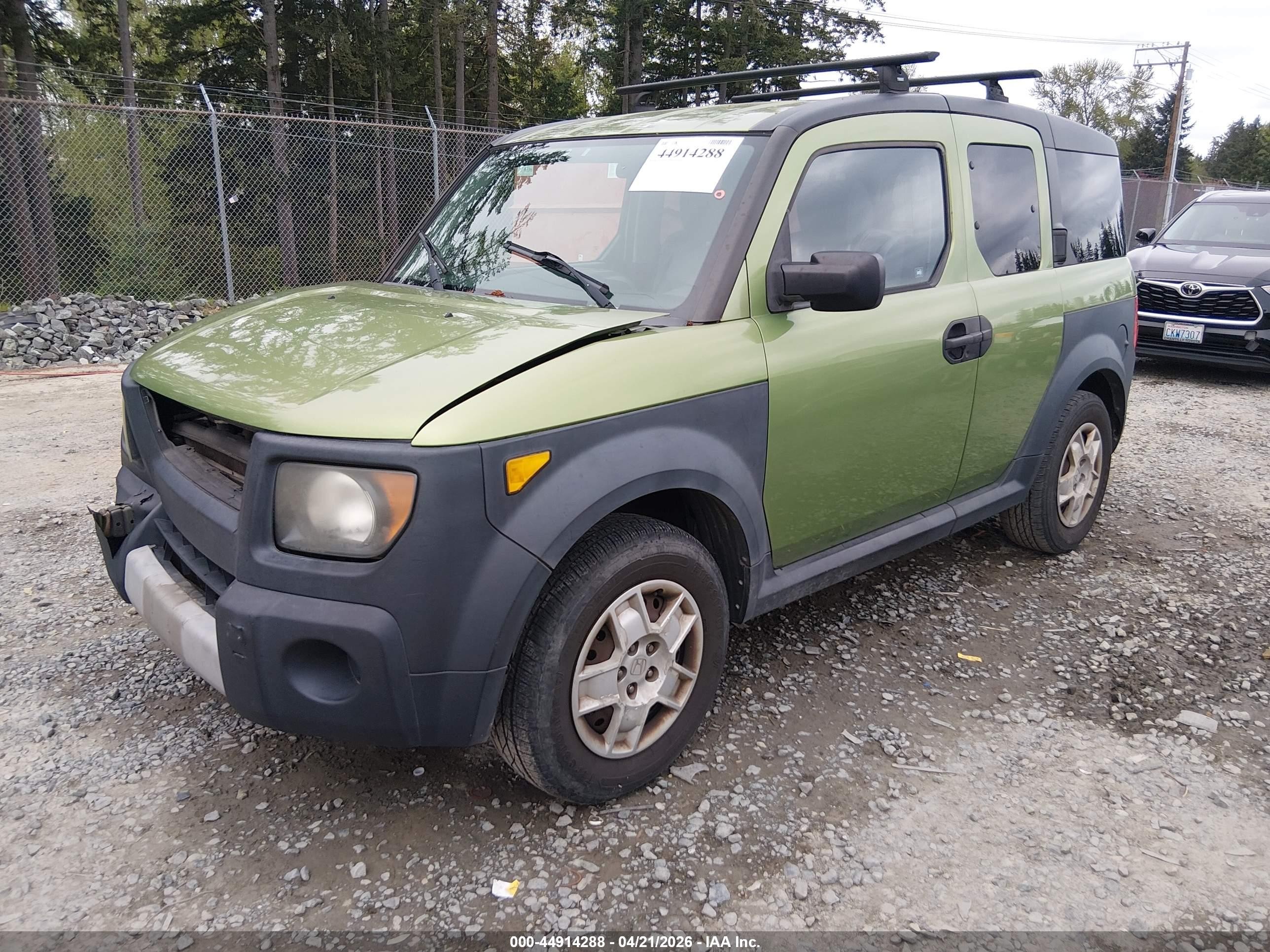 2007 Honda Element Lx Green vin: 5J6YH18377L017302