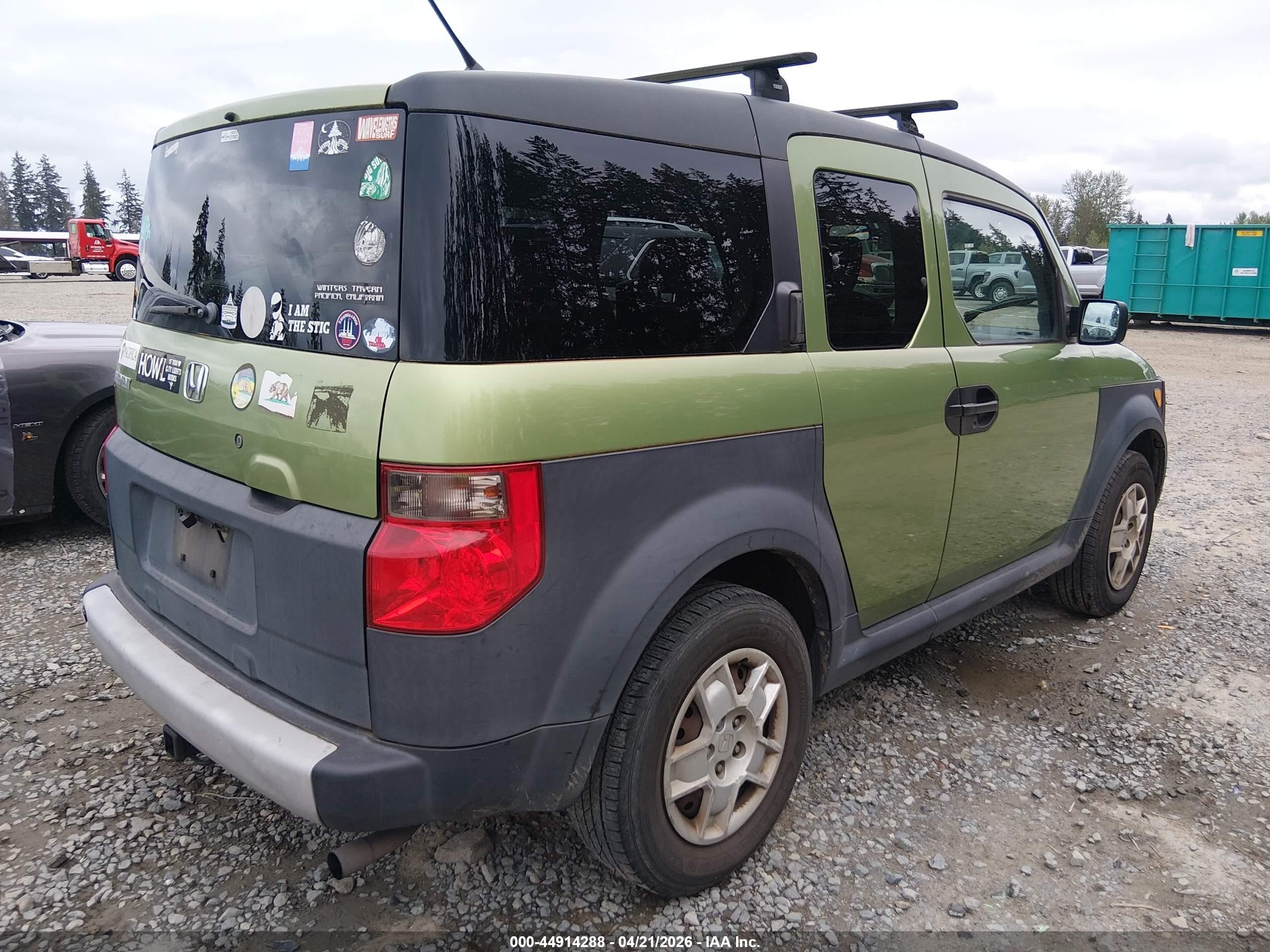 2007 Honda Element Lx Green vin: 5J6YH18377L017302