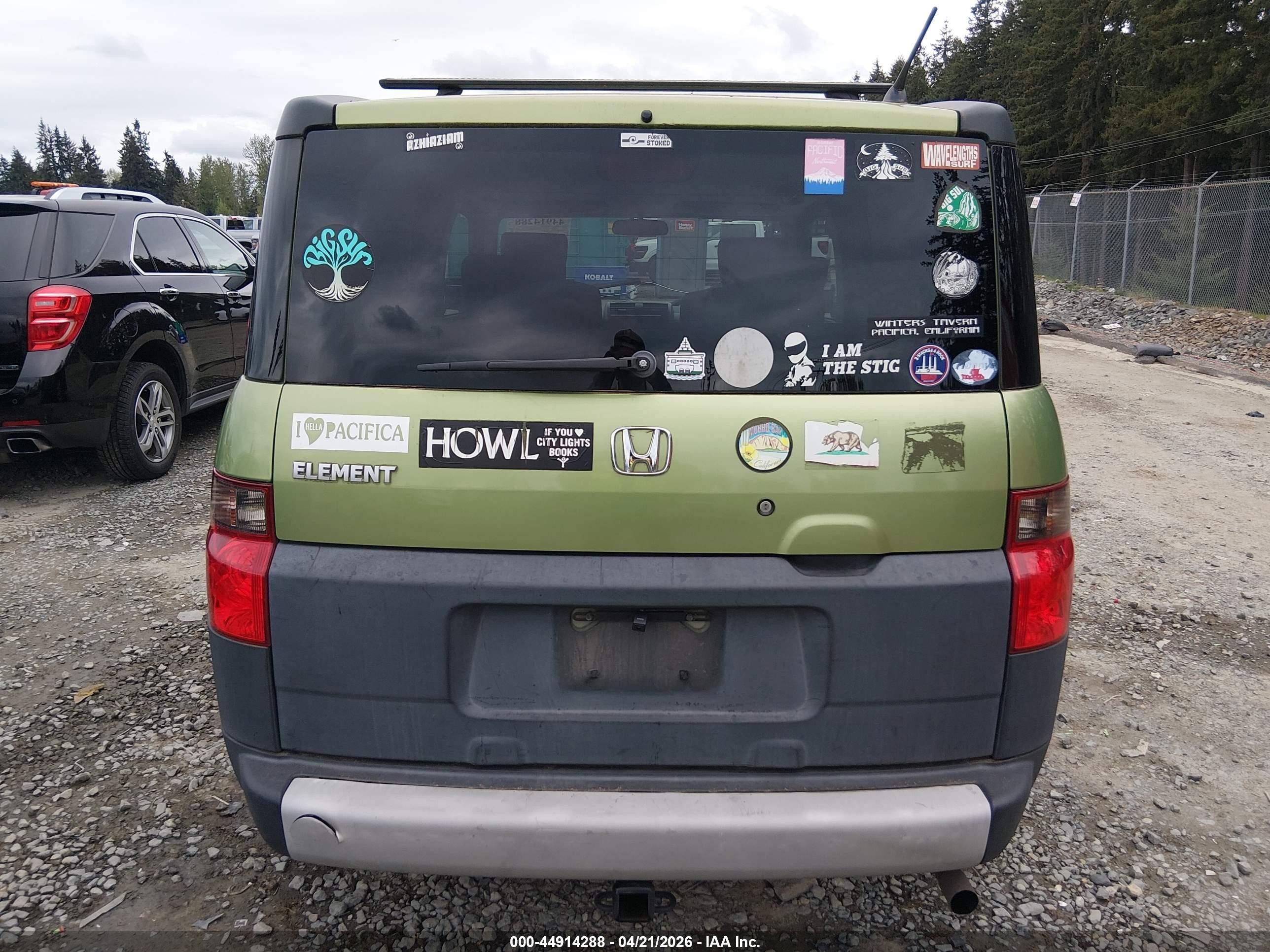 2007 Honda Element Lx Green vin: 5J6YH18377L017302