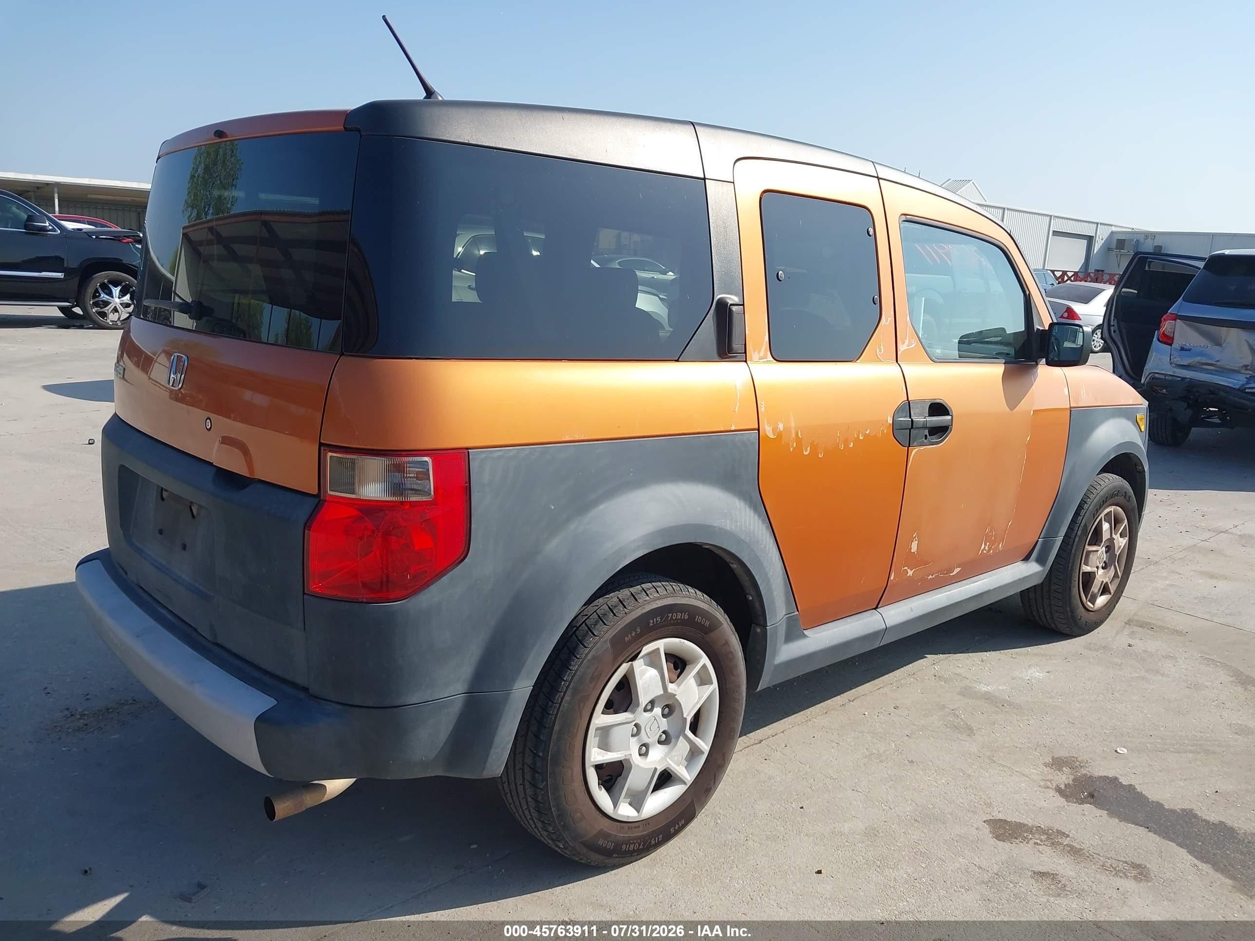2008 Honda Element Lx Orange vin: 5J6YH183X8L011219