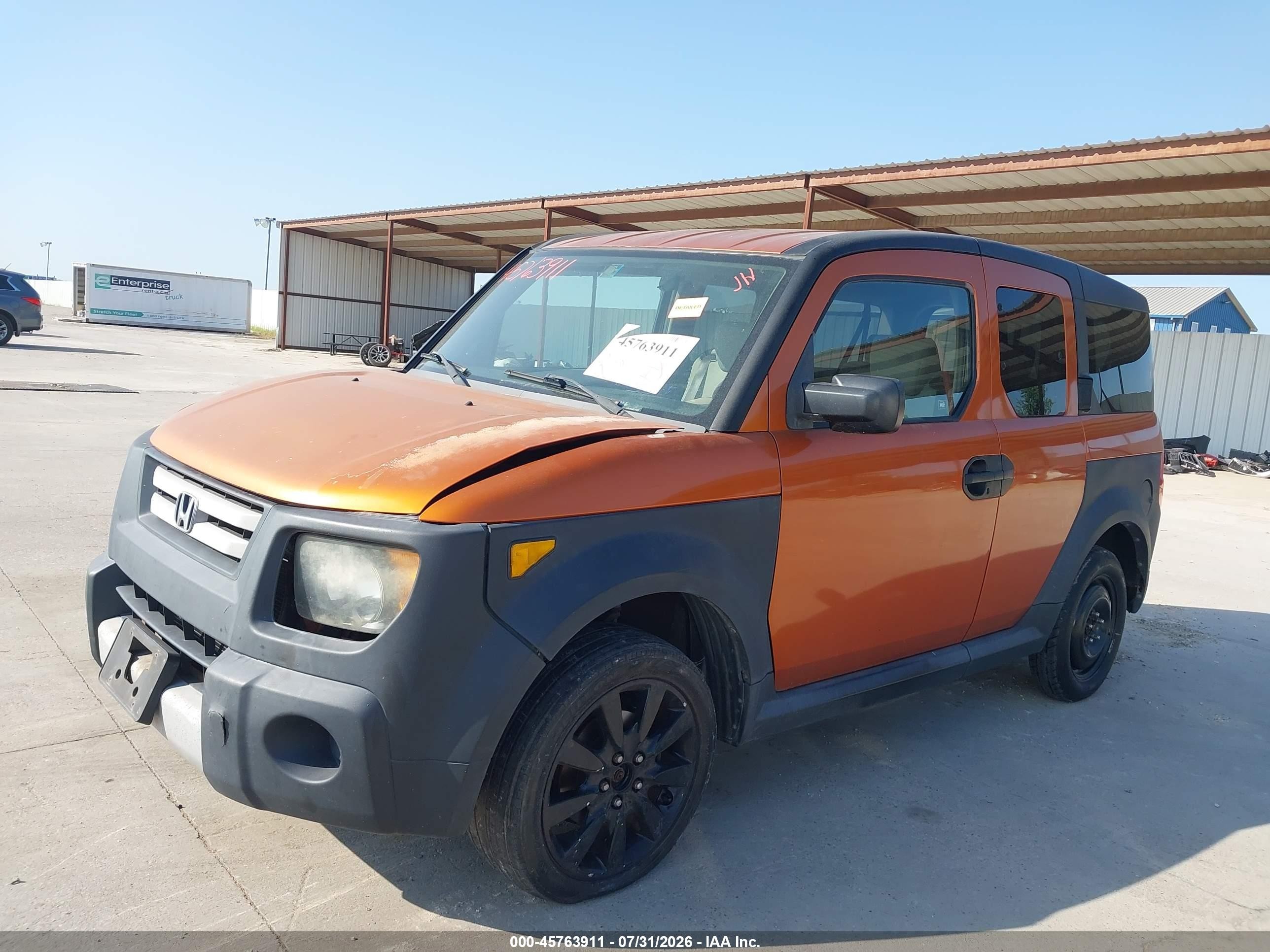 2008 Honda Element Lx Orange vin: 5J6YH183X8L011219