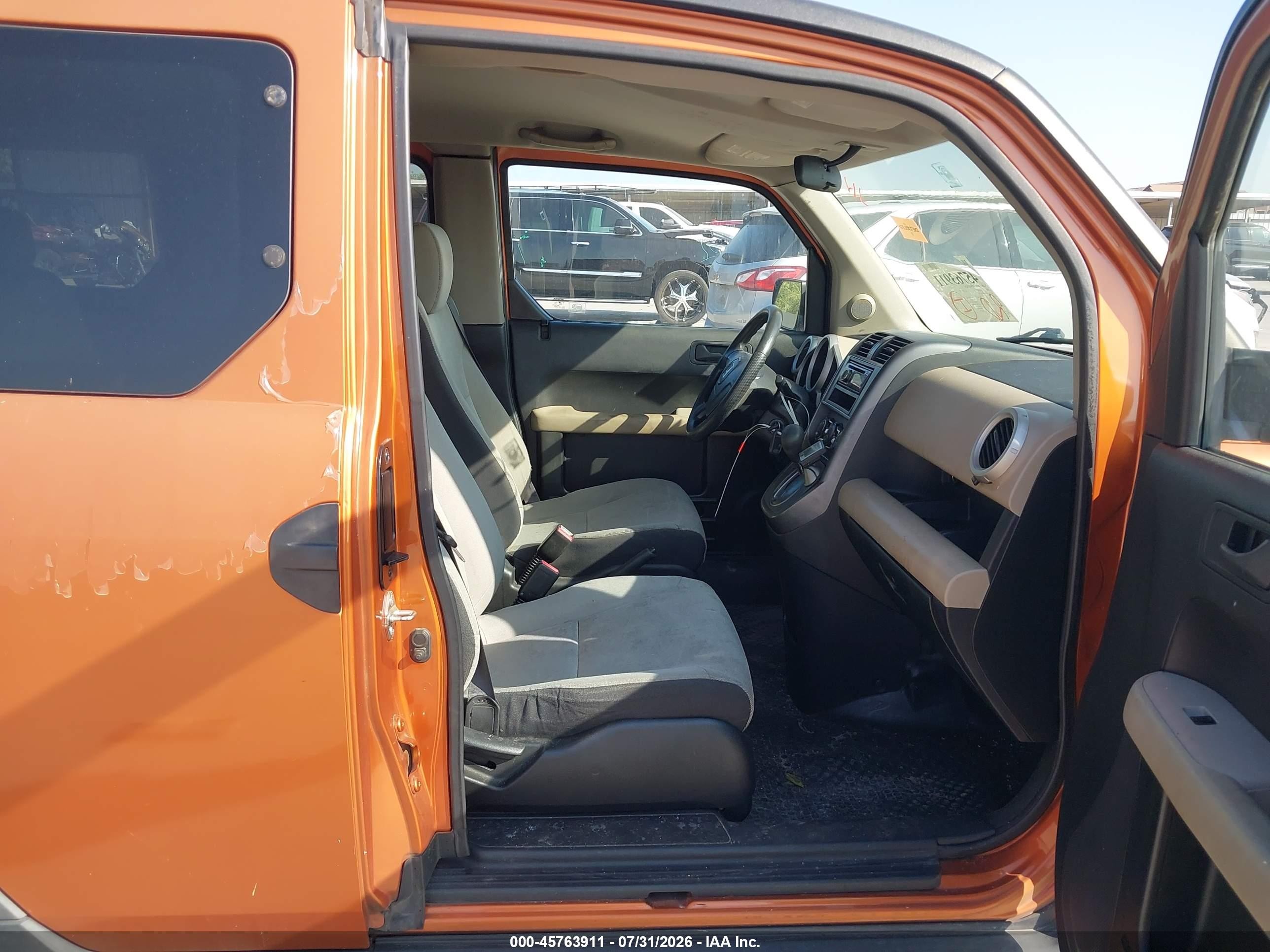2008 Honda Element Lx Orange vin: 5J6YH183X8L011219