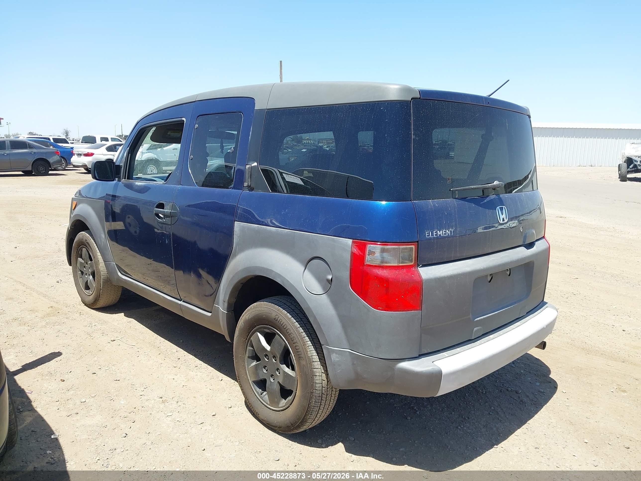 2003 Honda Element Ex Blue vin: 5J6YH18503L005424
