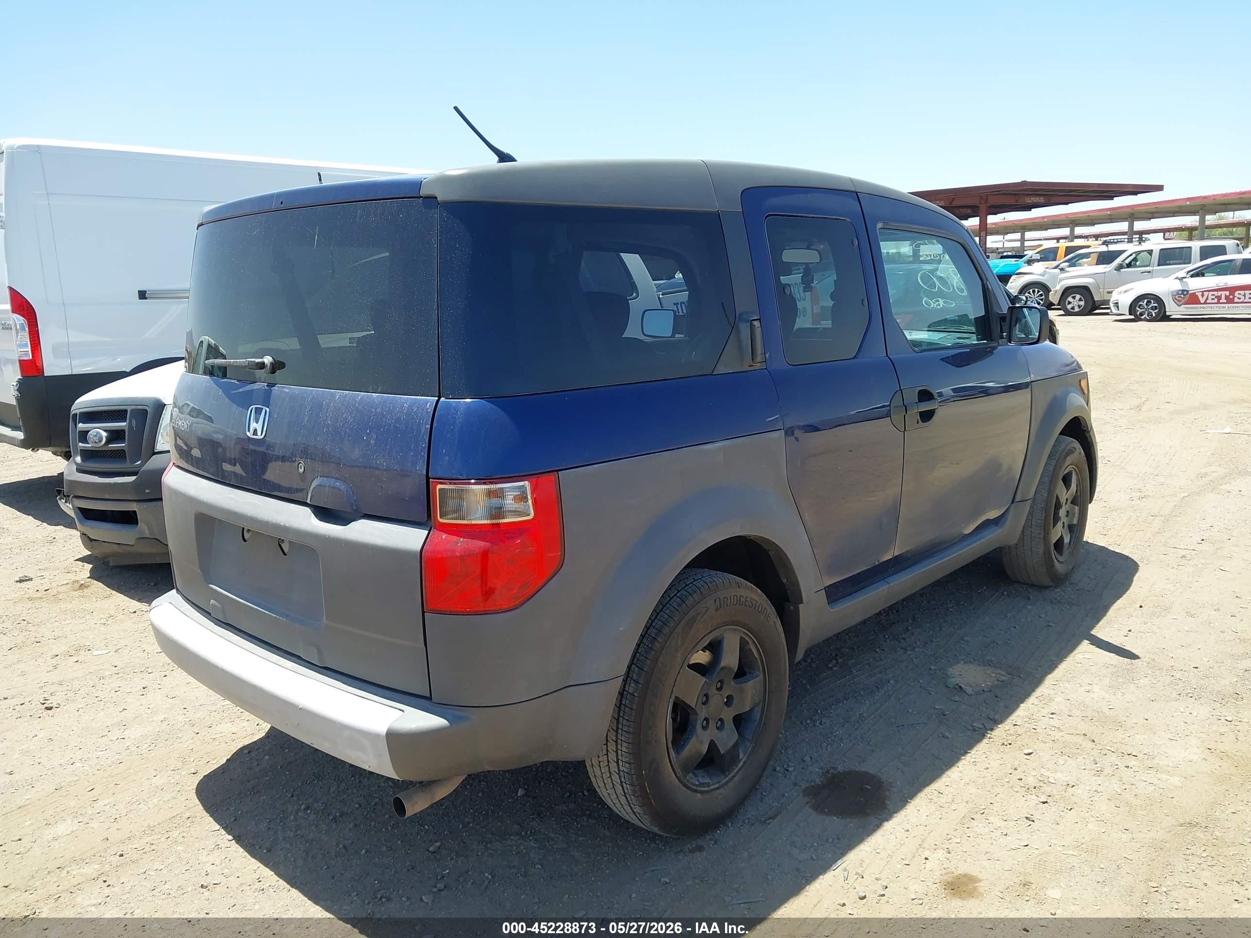 2003 Honda Element Ex Blue vin: 5J6YH18503L005424