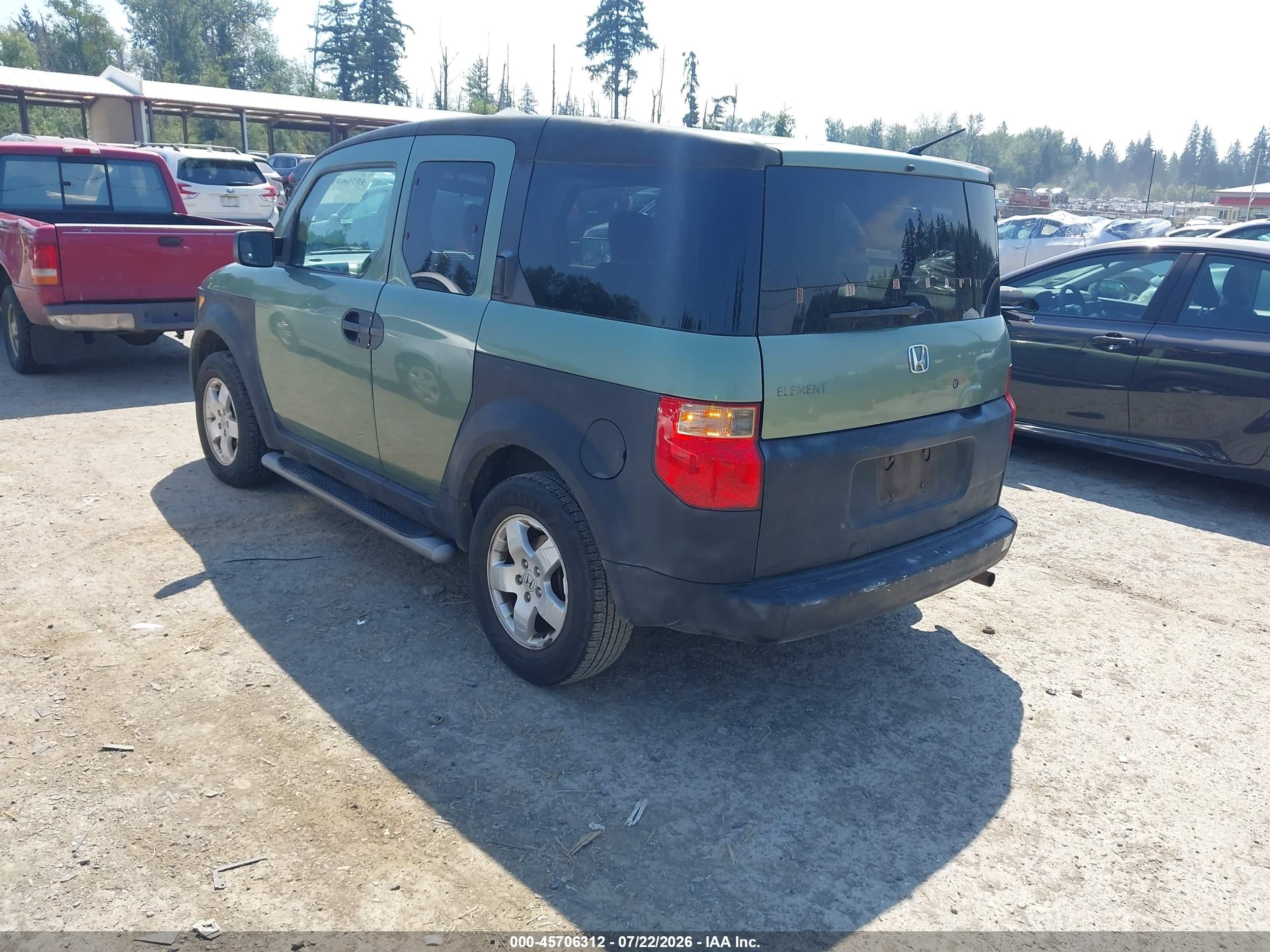 2003 Honda Element Ex Green vin: 5J6YH18503L007495