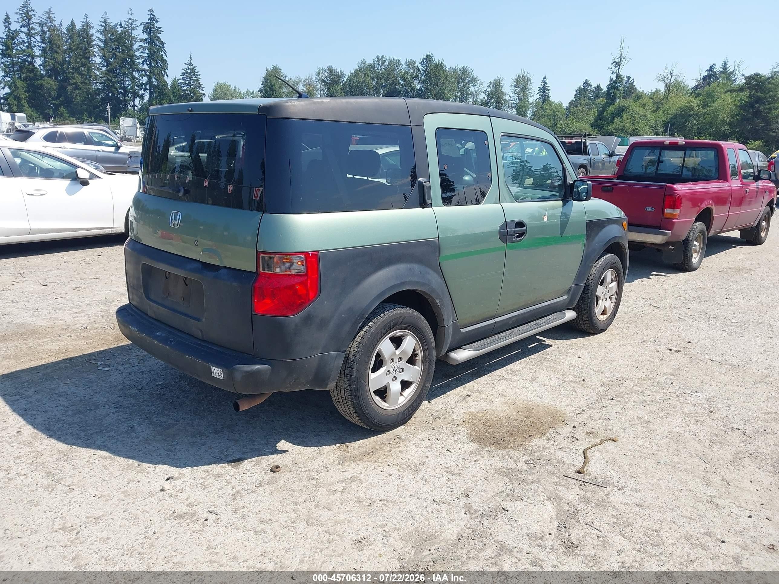 2003 Honda Element Ex Green vin: 5J6YH18503L007495