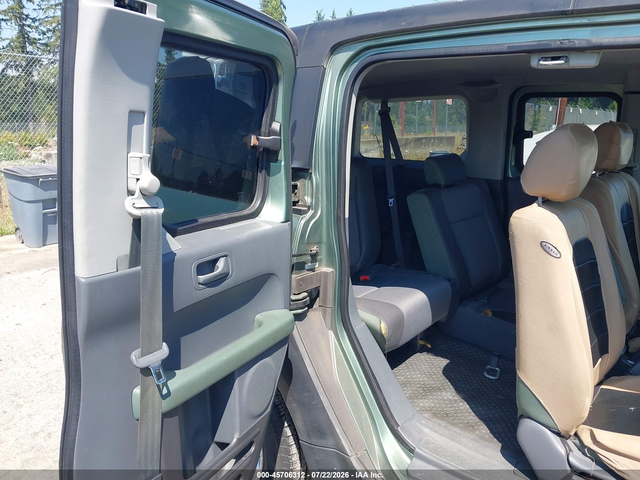 2003 Honda Element Ex Green vin: 5J6YH18503L007495